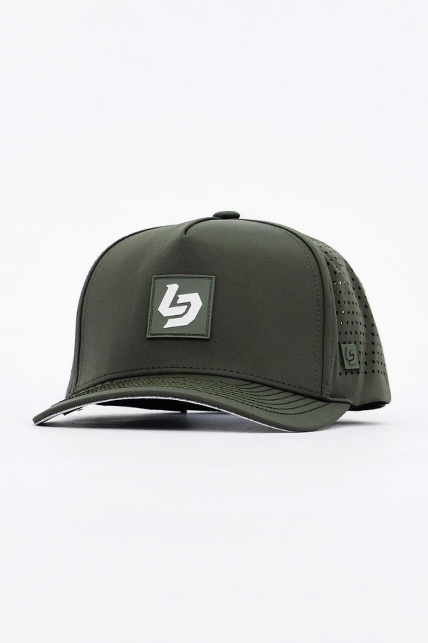 Locked Down Brands Premium Water Resistant ICON LD Snapback - Olive