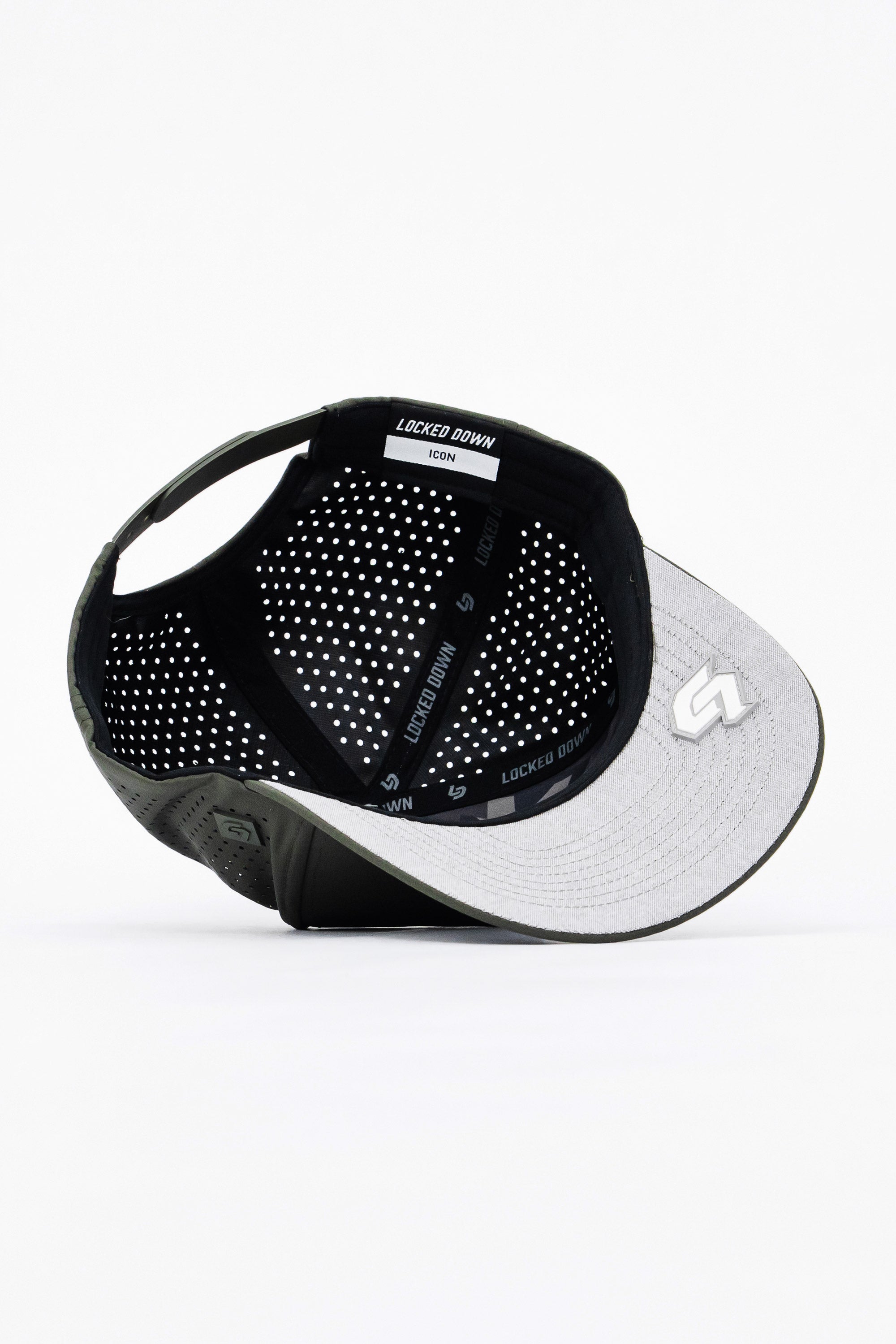Locked Down Brands Premium Water Resistant ICON LD Snapback - Olive