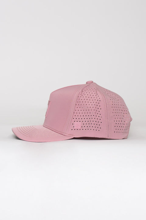 Locked Down Brands Premium Water Resistant ICON LD Snapback - Pink | Side View