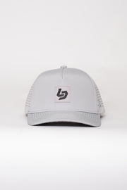 Locked Down Brands Premium Water Resistant ICON LD Snapback - Stone Grey | Front View