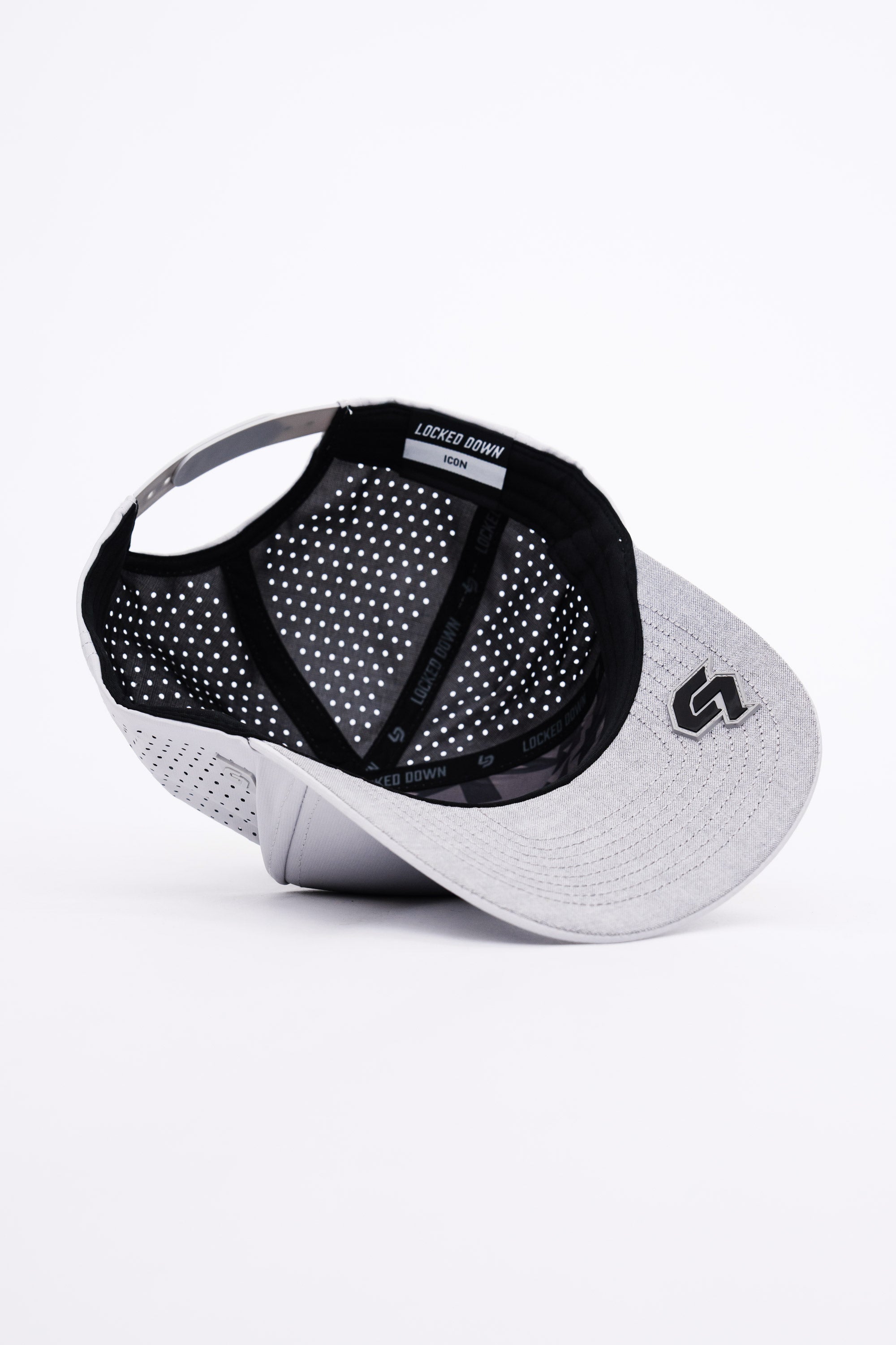 Locked Down Brands Premium Water Resistant ICON LD Snapback - Stone Grey