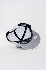 Locked Down Brands Premium Water Resistant ICON LD Snapback - White | Under View