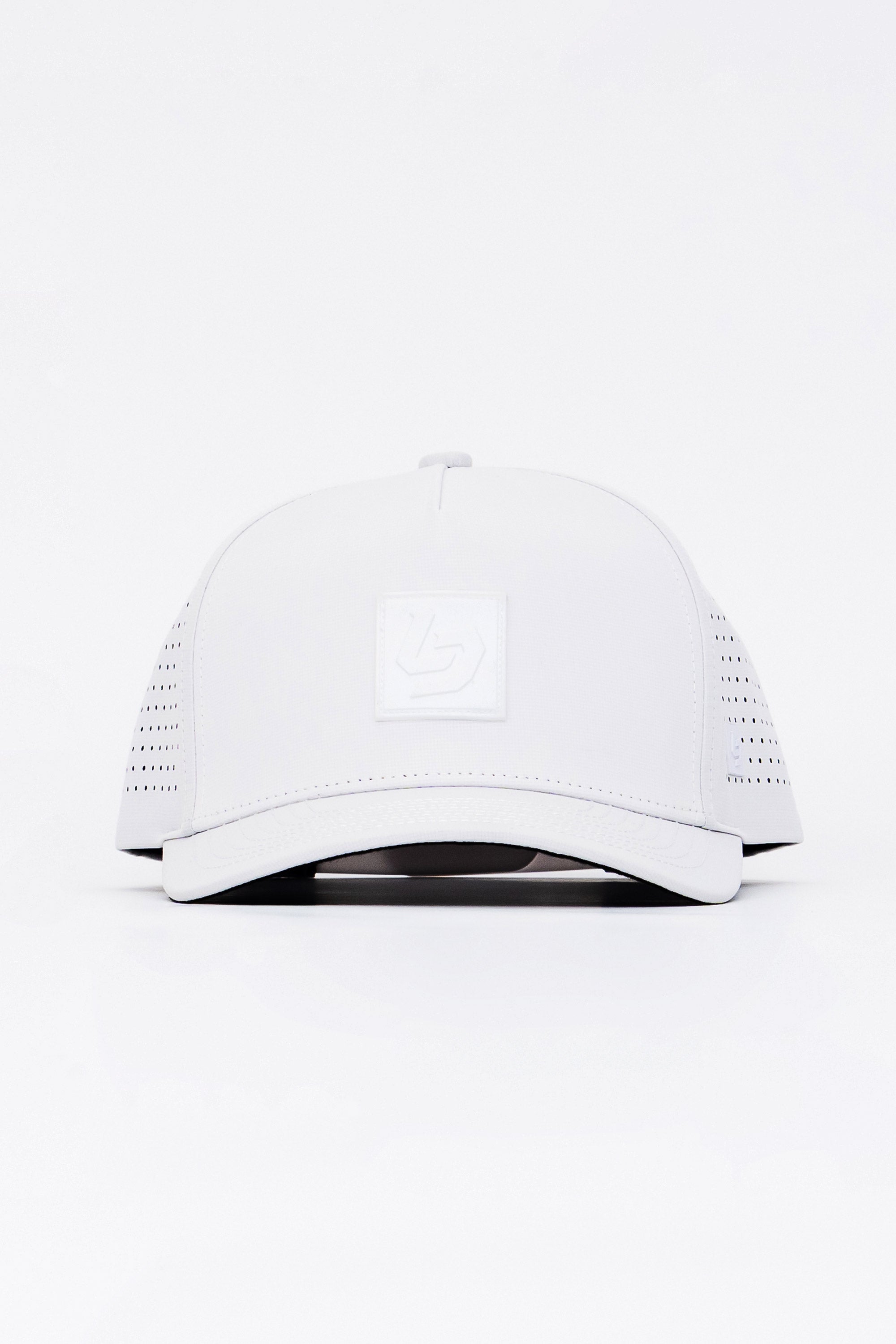 Locked Down Brands Premium Water Resistant ICON LD Snapback - White/Black