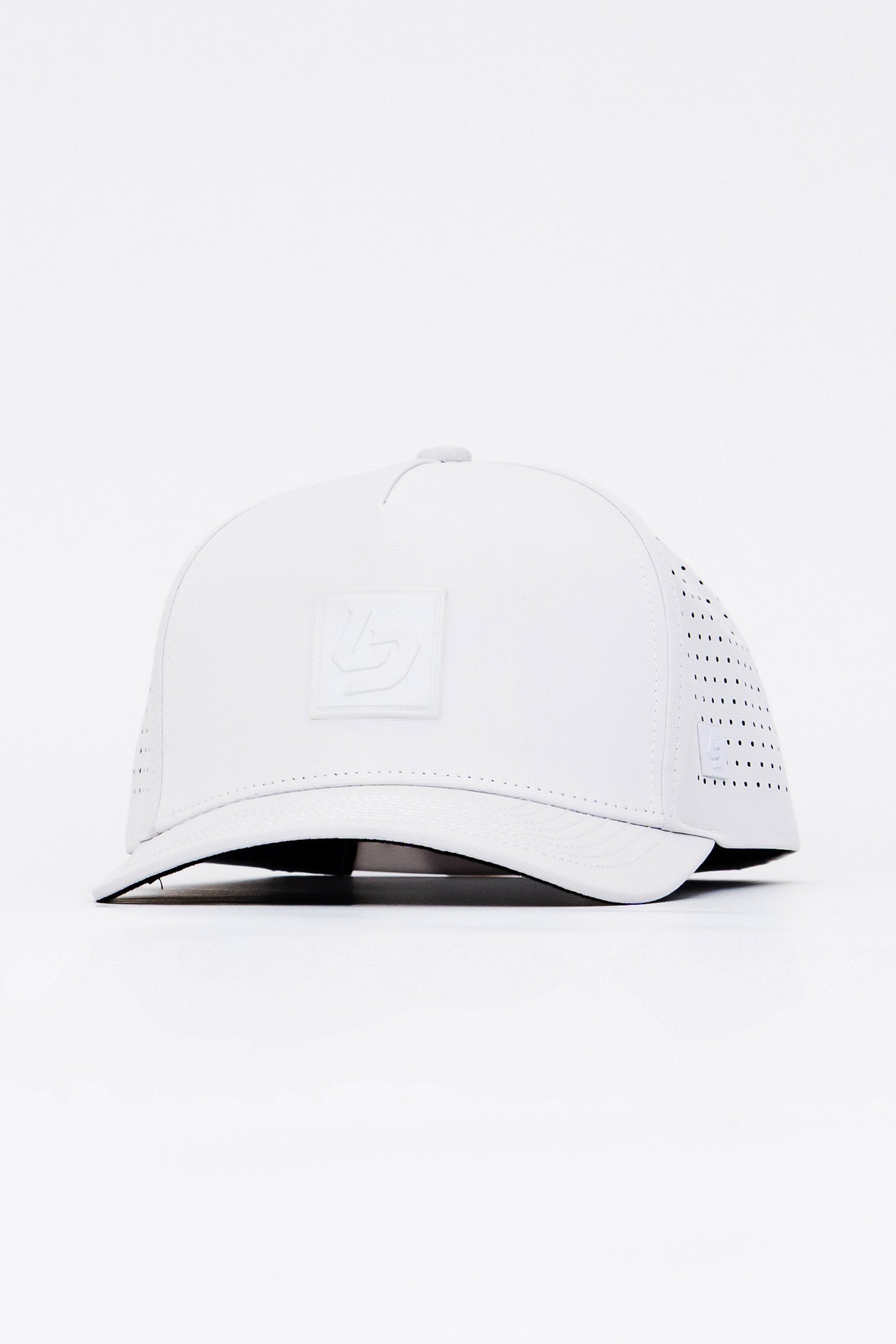 Locked Down Brands Premium Water Resistant ICON LD Snapback - White/Black