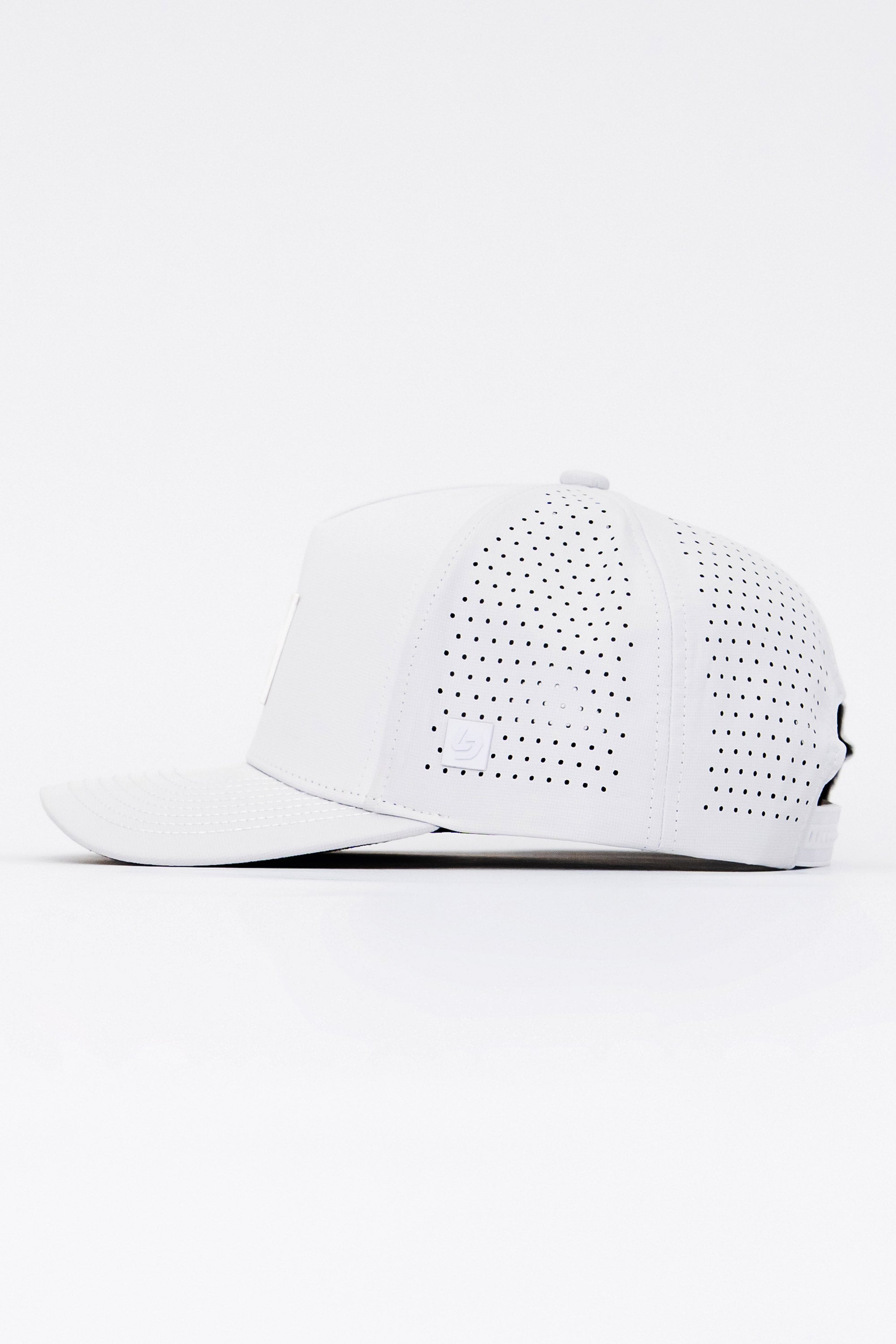 Locked Down Brands Premium Water Resistant ICON LD Snapback - White/Black