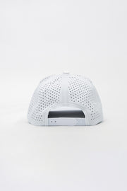 Locked Down Brands Premium Water Resistant ICON LD Snapback - White | Back View