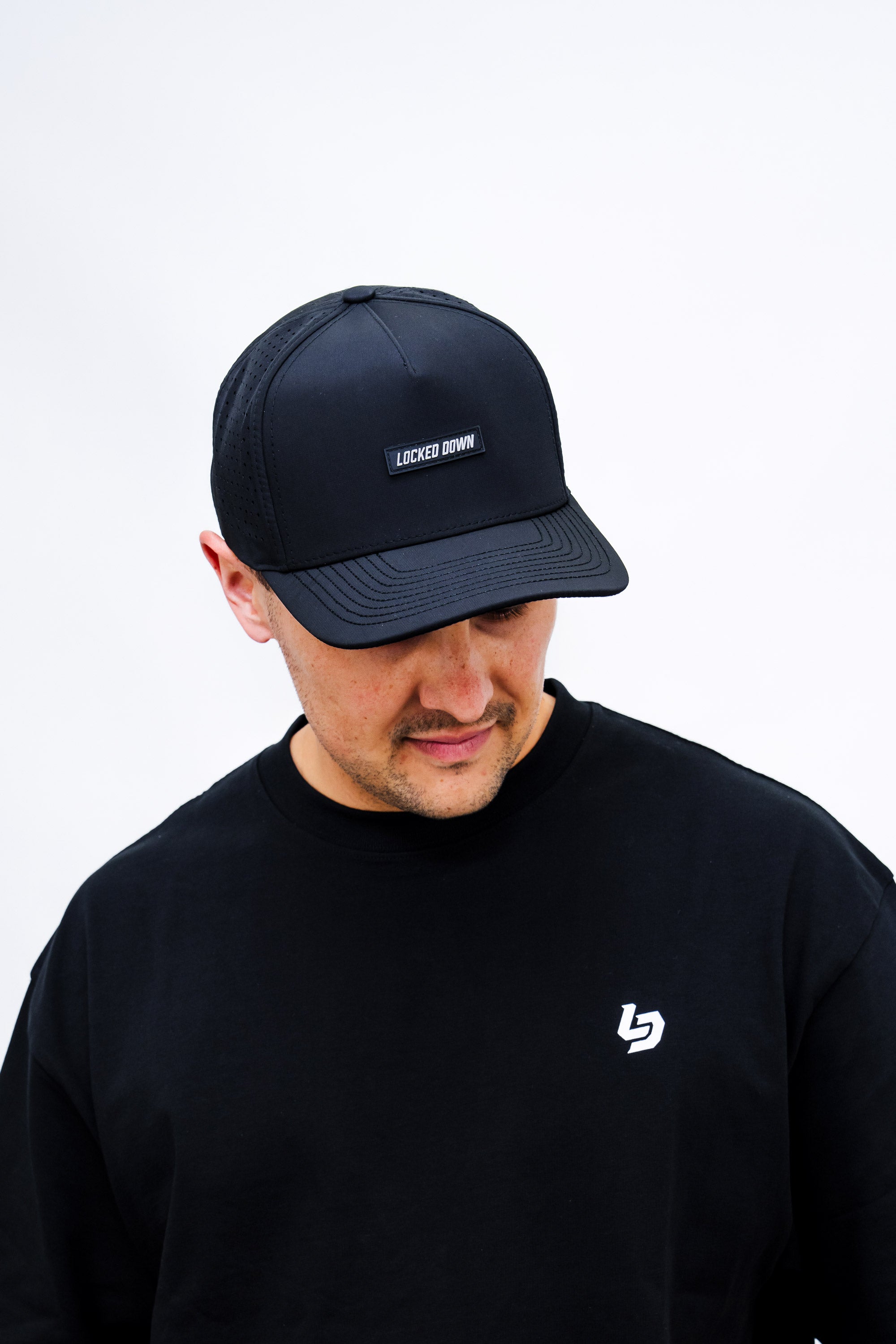 Locked Down Brands Premium Water Resistant ICON Logo Snapback - Blackout