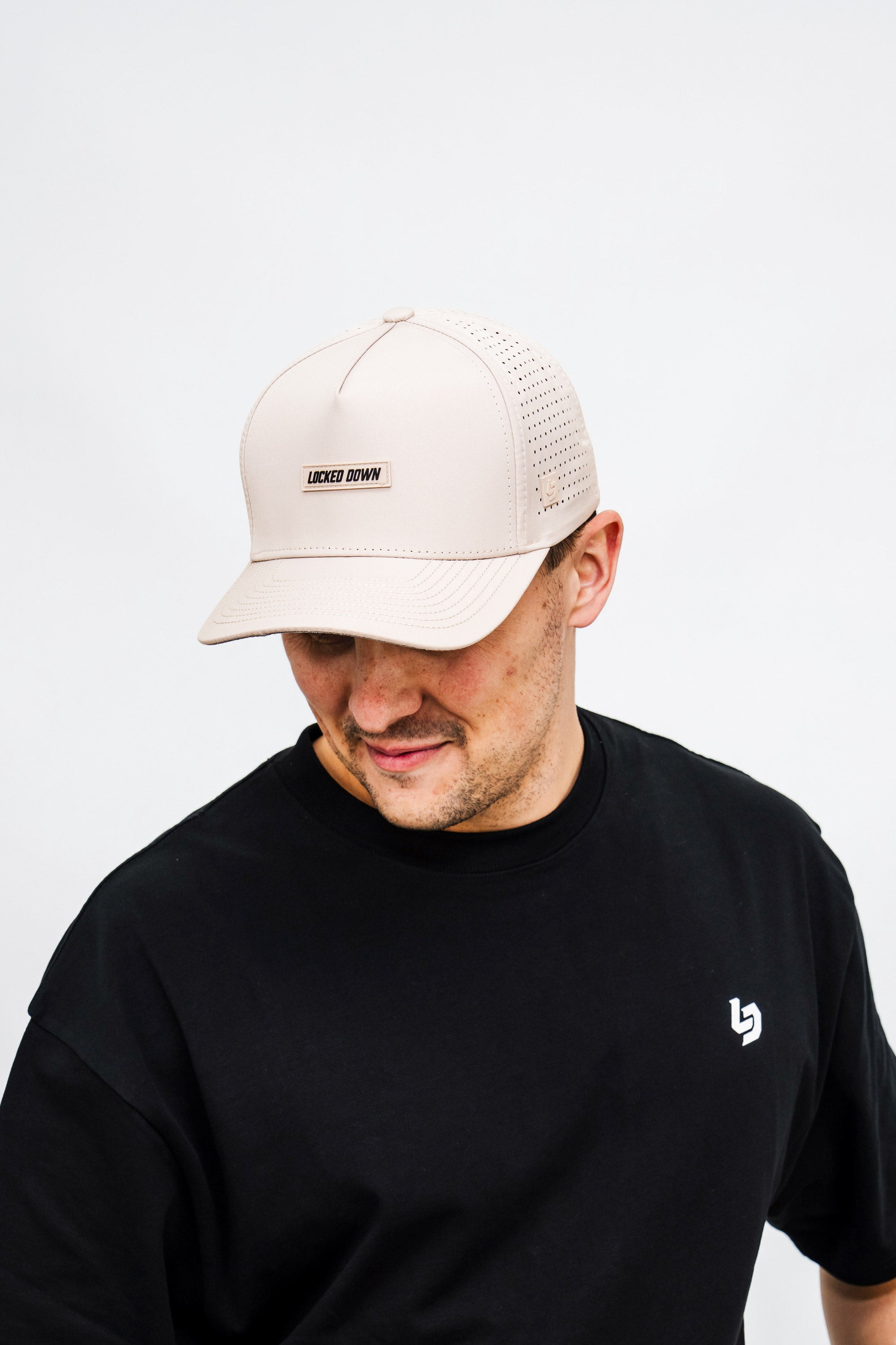 Locked Down Brands Premium Water Resistant ICON Logo Snapback - Bone
