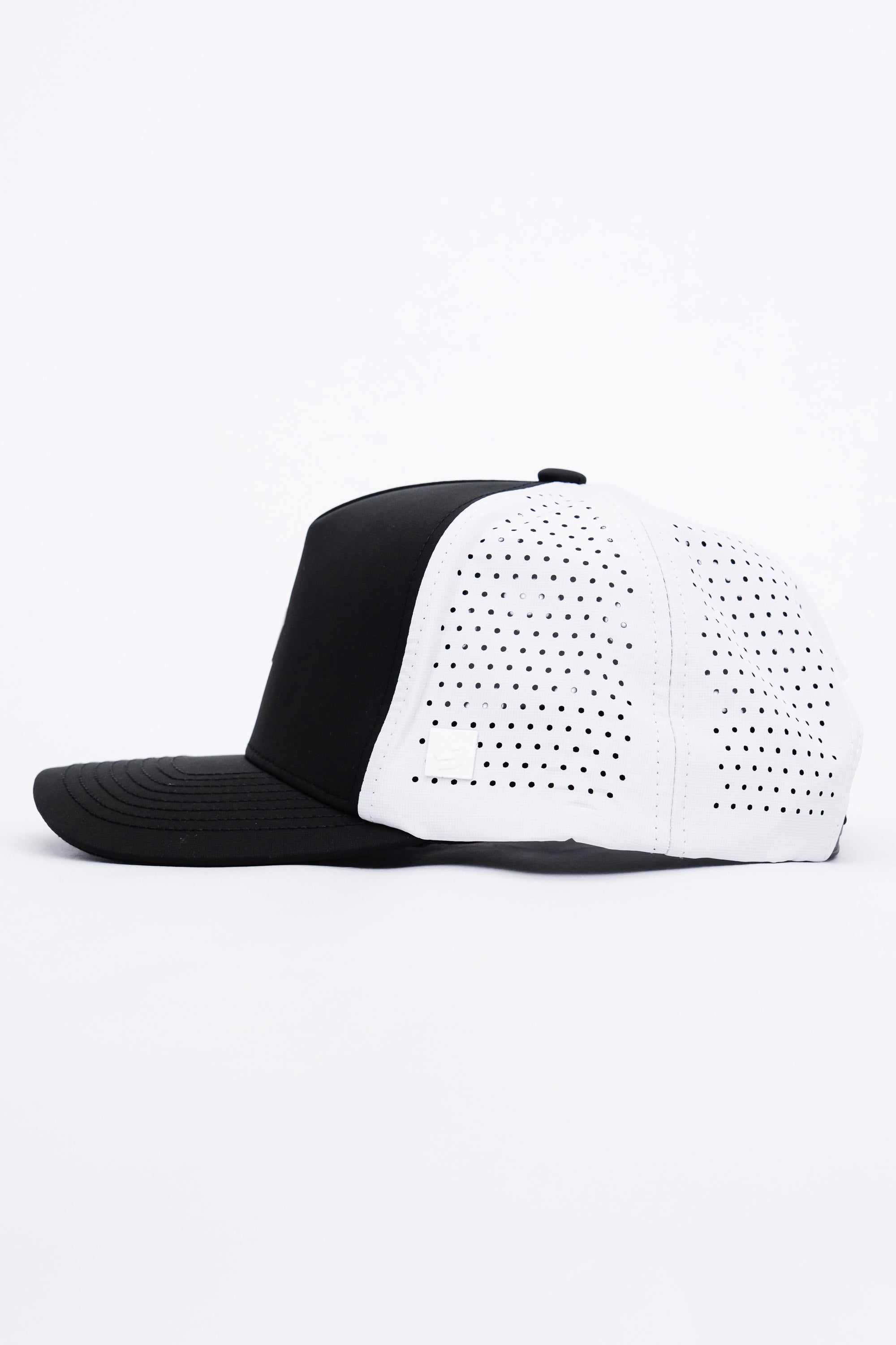 Locked Down Brands Premium Water Resistant ICON Stamp Snapback - Black/White