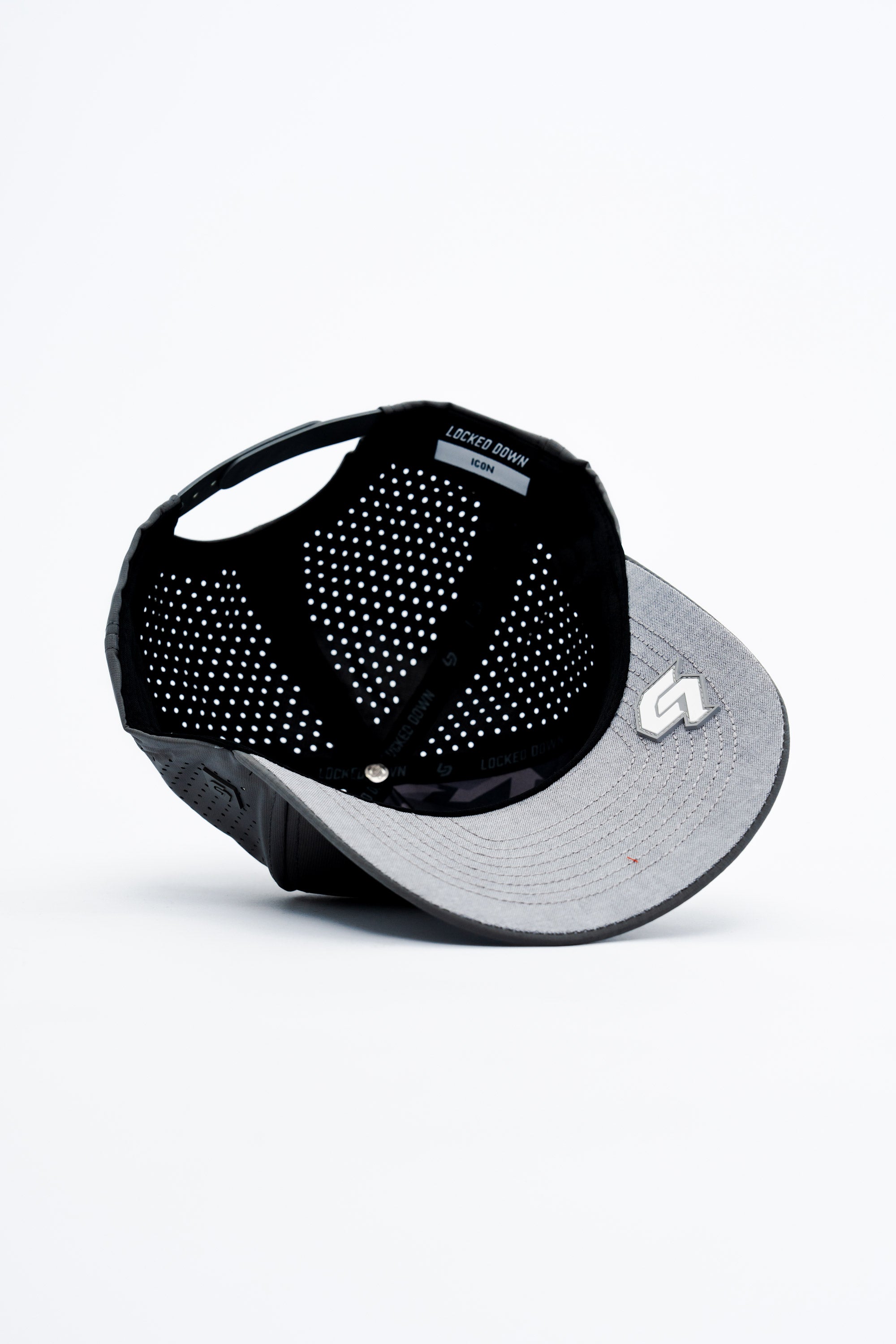 Locked Down Brands Premium Water Resistant ICON LD Snapback - Graphite