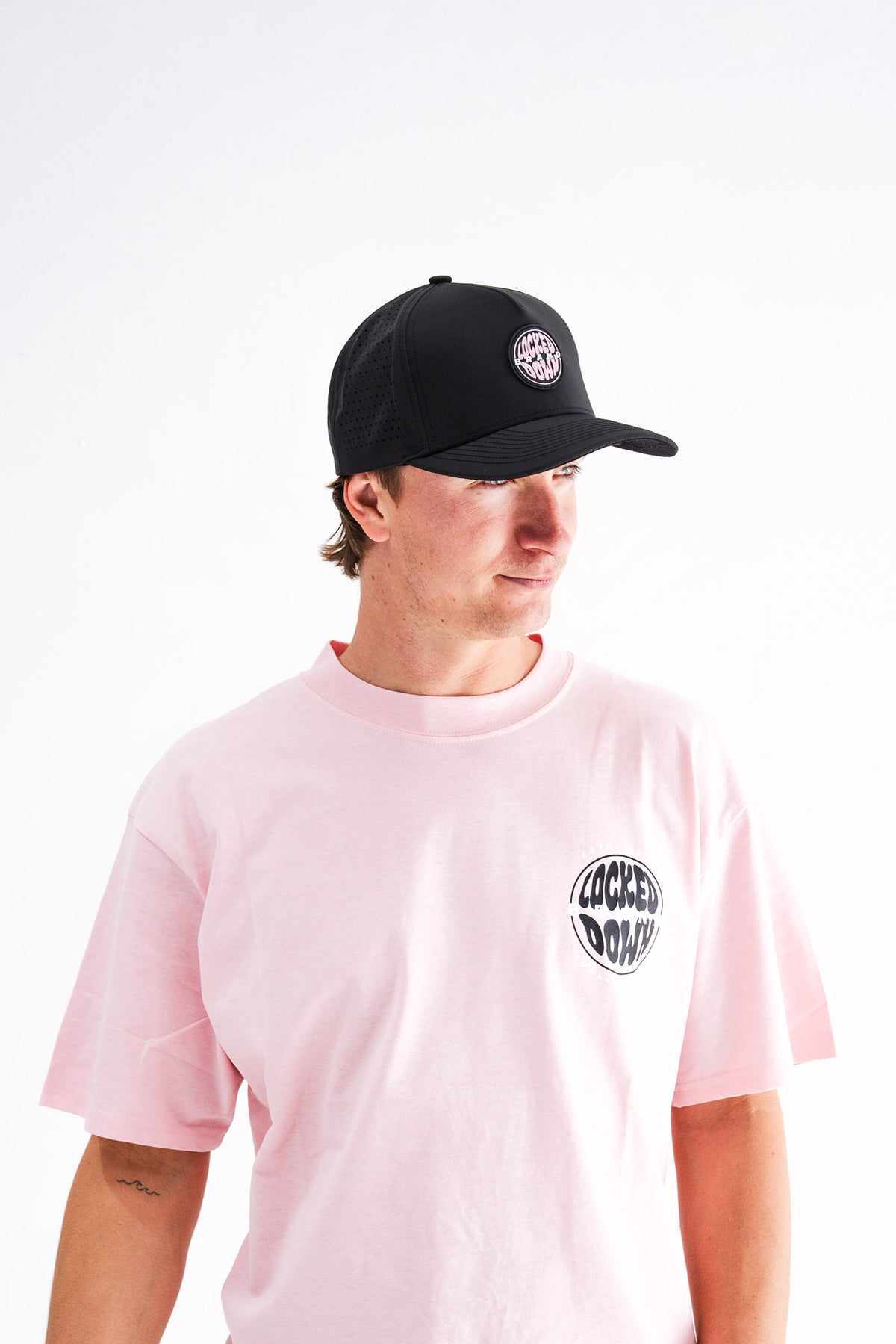 Locked Down Brands Premium Water Resistant ICON Wave Snapback - Black