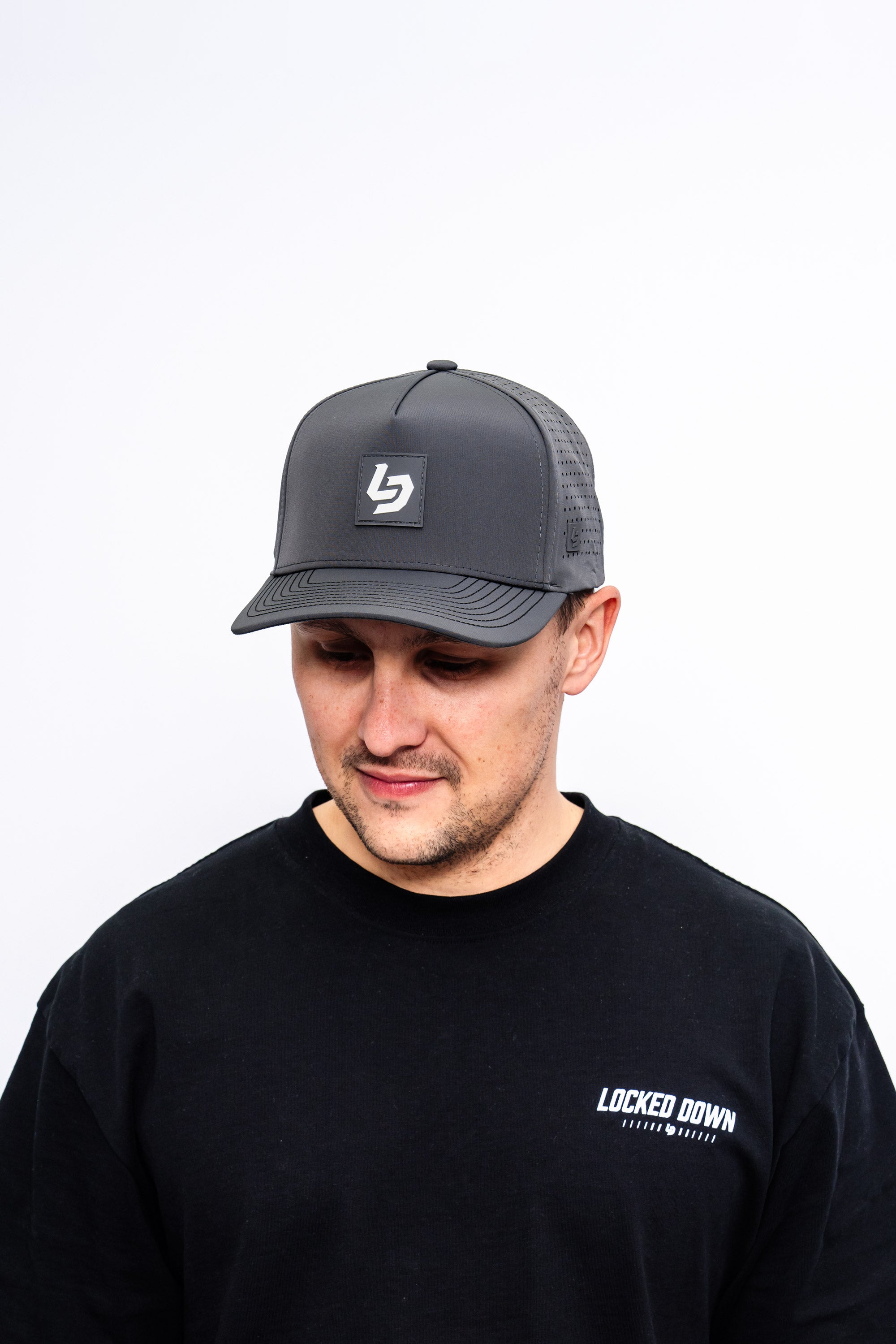 Locked Down Brands Premium Water Resistant ICON LD Snapback - Graphite
