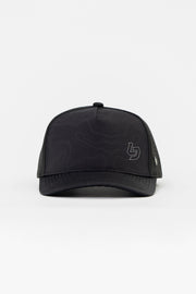 Locked Down Brands Premium Water Resistant Graphic ICON Snapback - Black | Front View