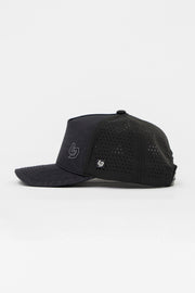 Locked Down Brands Premium Water Resistant Graphic ICON Snapback - Black | Side View