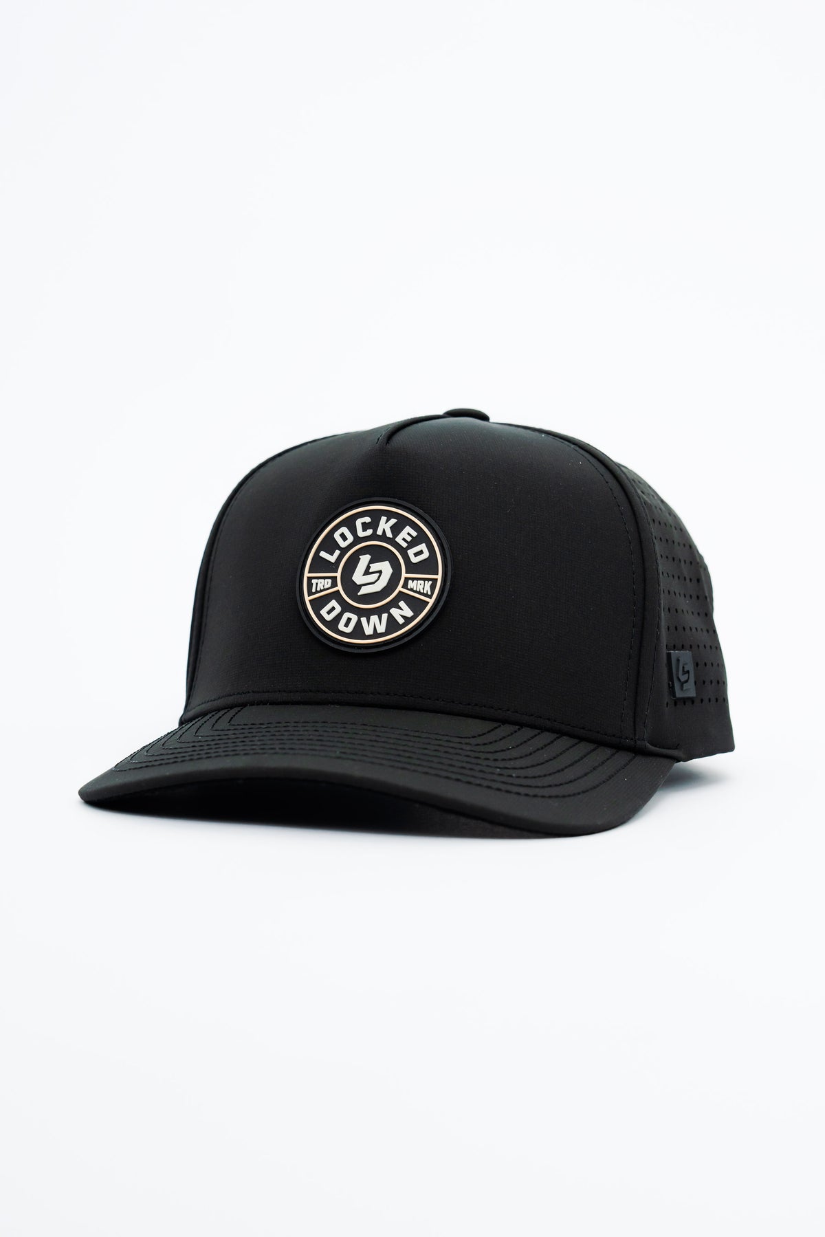 Locked Down Brands Premium Water Resistant Impact ICON Snapback - Black