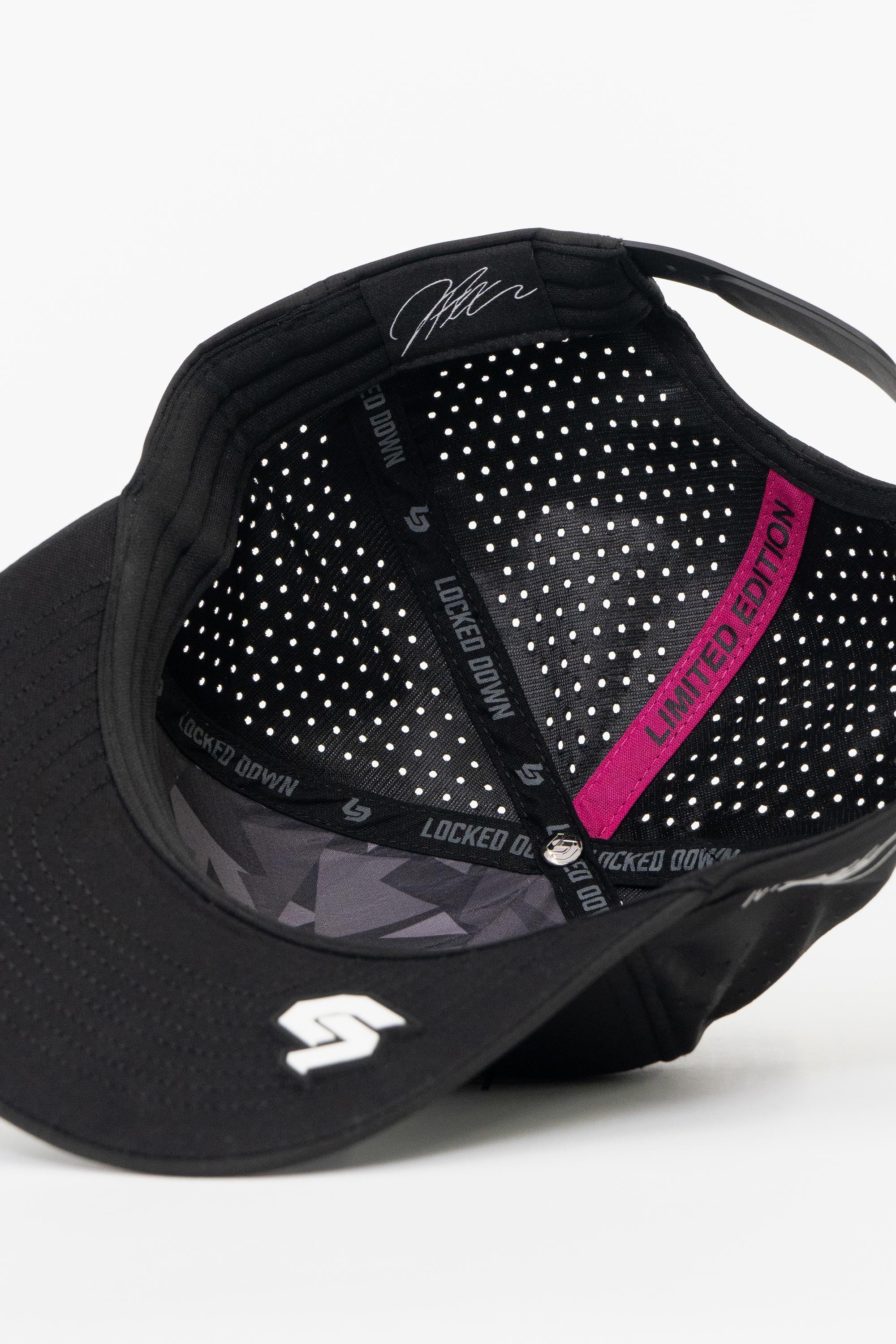 Locked Down Brands Premium Water Resistant ICON Snapback in collaboration with Jade Avedisian - Black | Close View