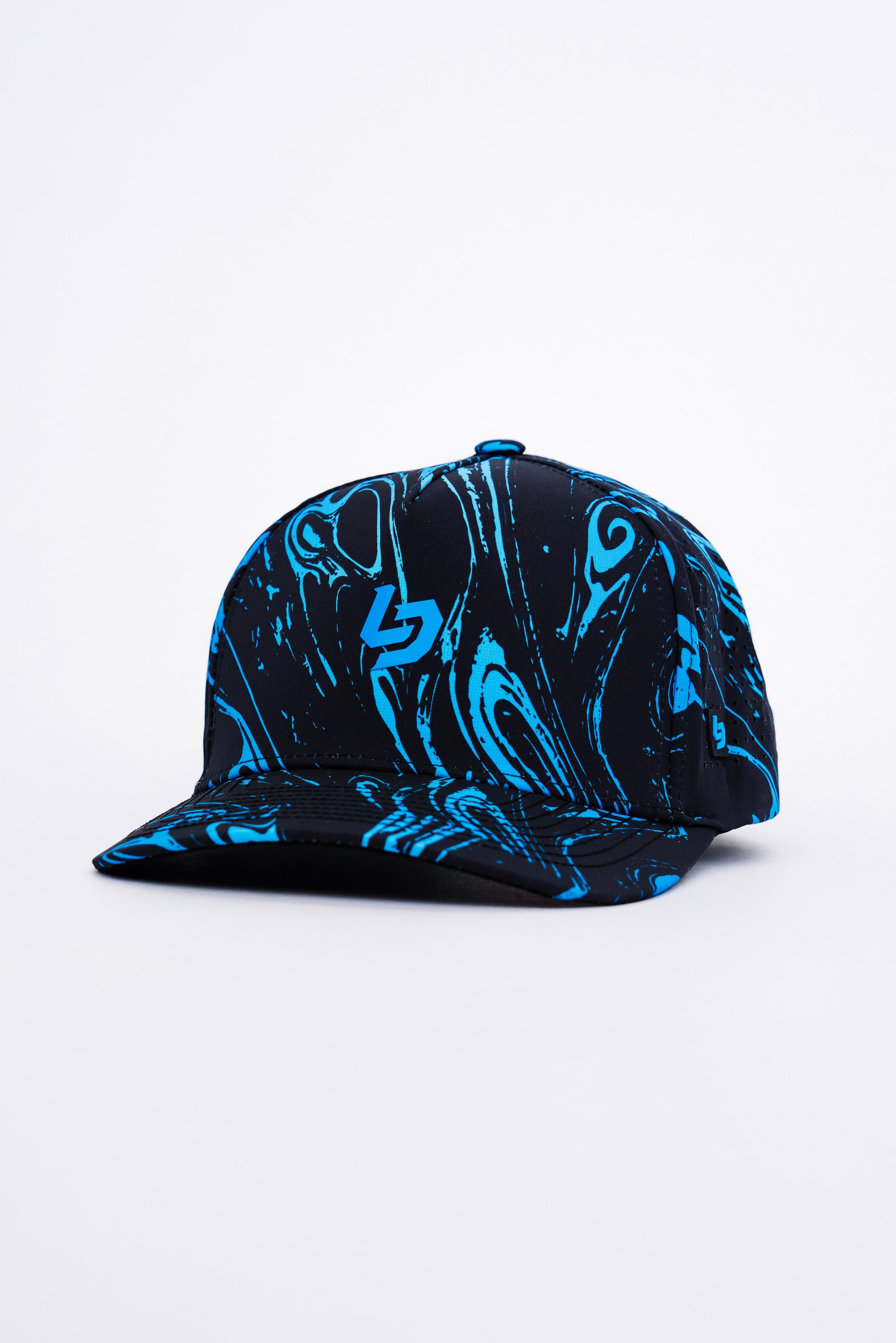 Locked Down Brands Premium Water Resistant ICON LD Limited Snapback - Blue Acid