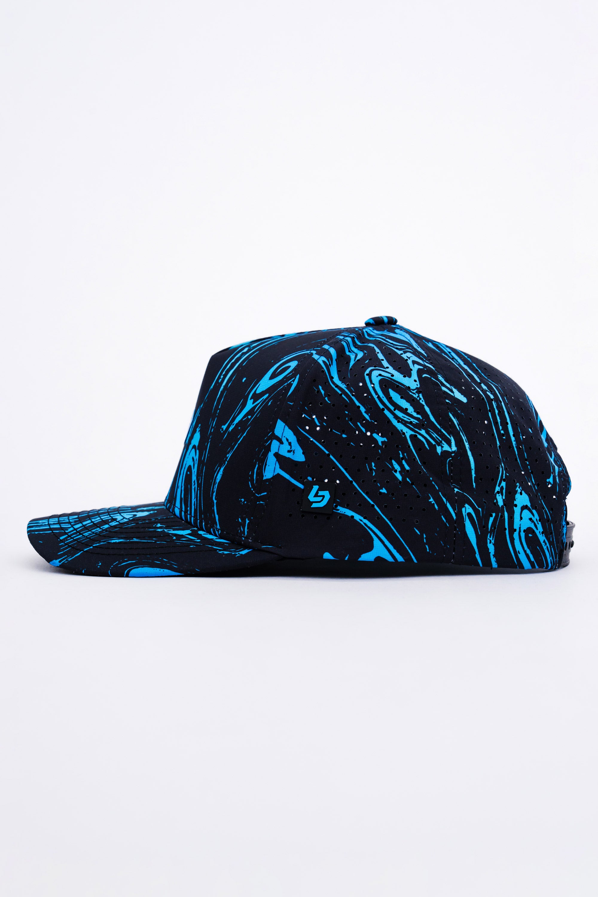 Locked Down Brands Premium Water Resistant ICON LD Limited Snapback - Blue Acid