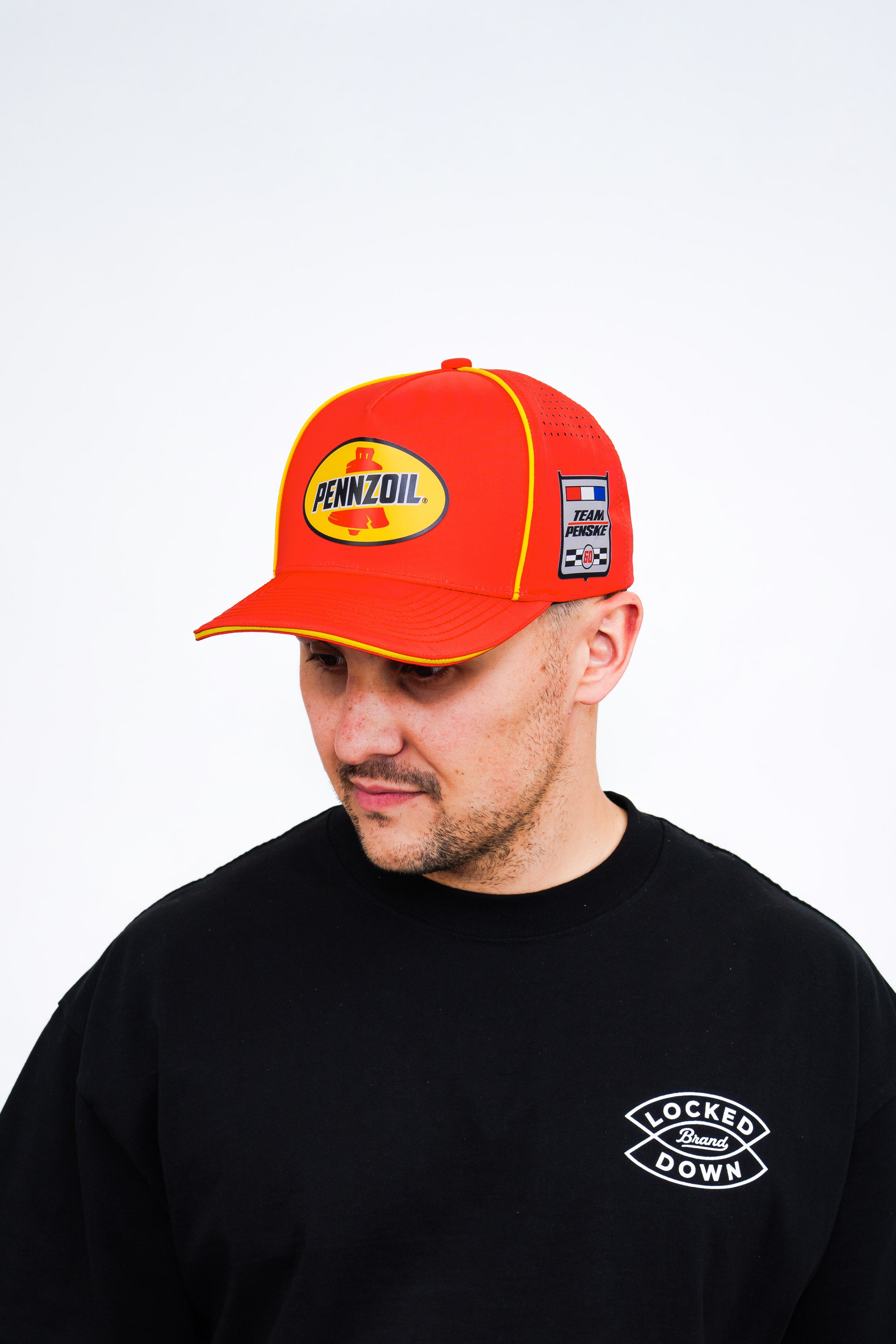 Locked Down Brands Premium Water Resistant ICON Snapback in Collaboration with INDY CAR's Scott McLaughlin at PENSKE.