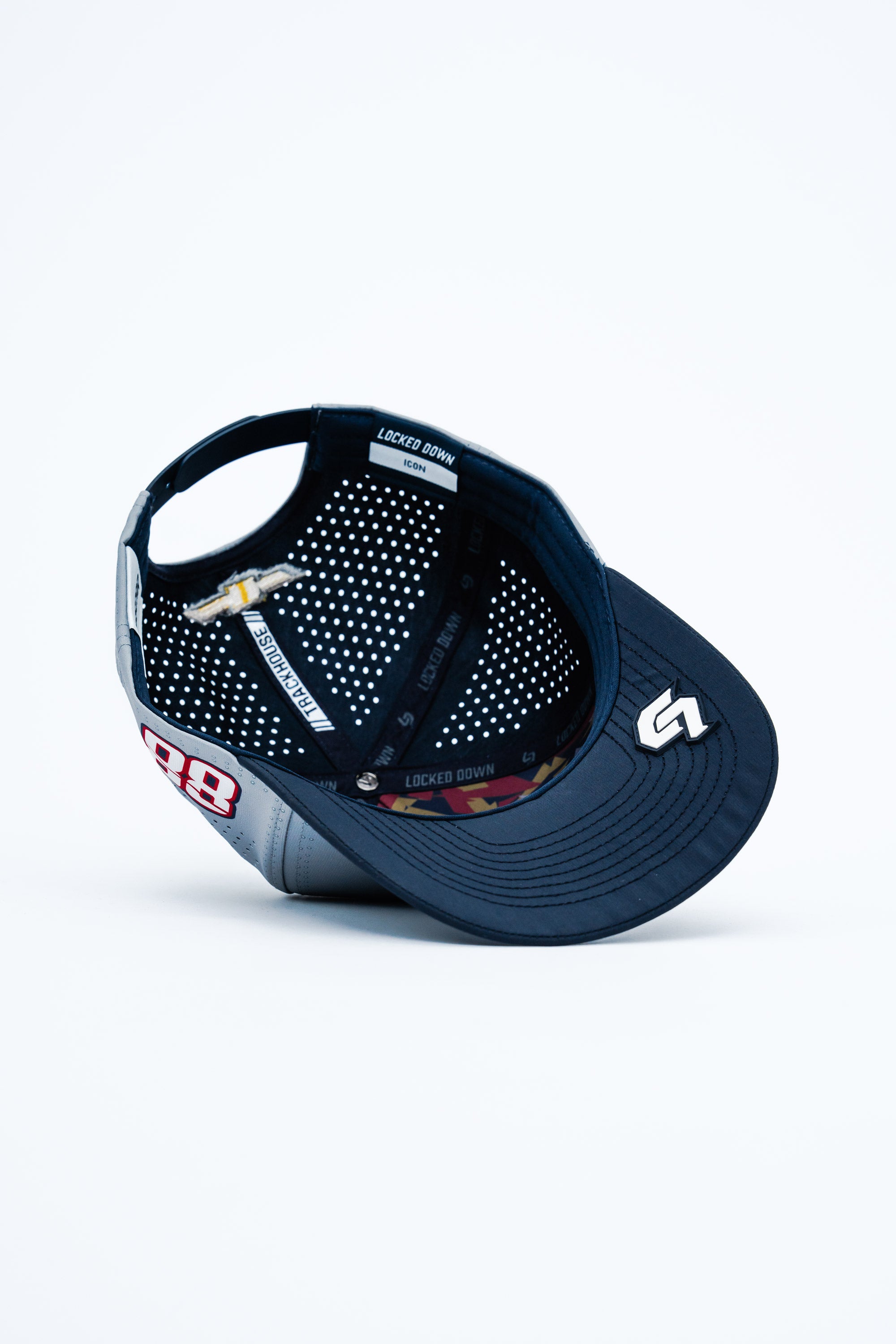Locked Down Brands Premium Water Resistant ICON Snapback in Collaboration with Trackhouse Racing x Red Bull in NASCAR