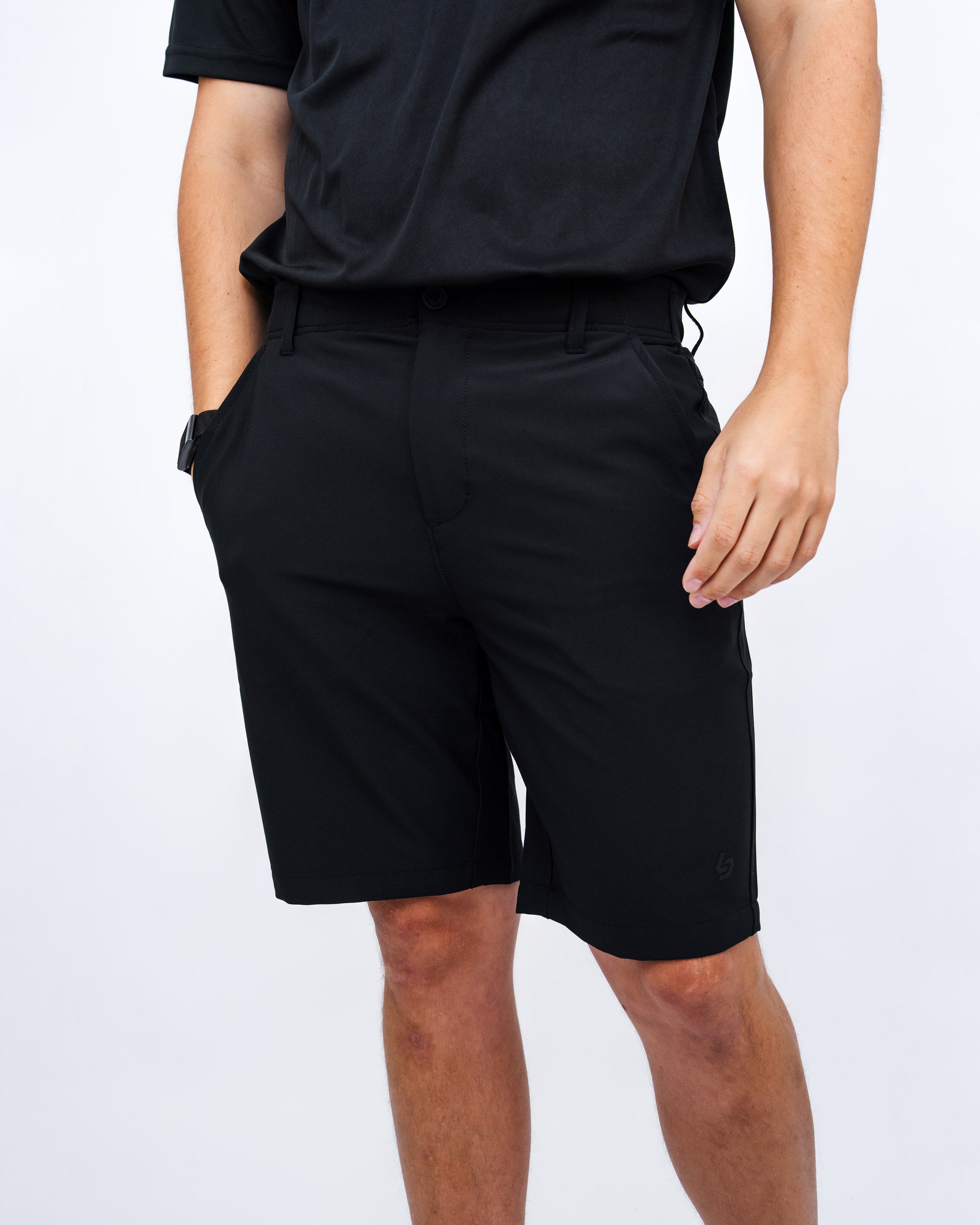 Locked Down Brands Premium Take On A Golf Short, The Rev Short - Black