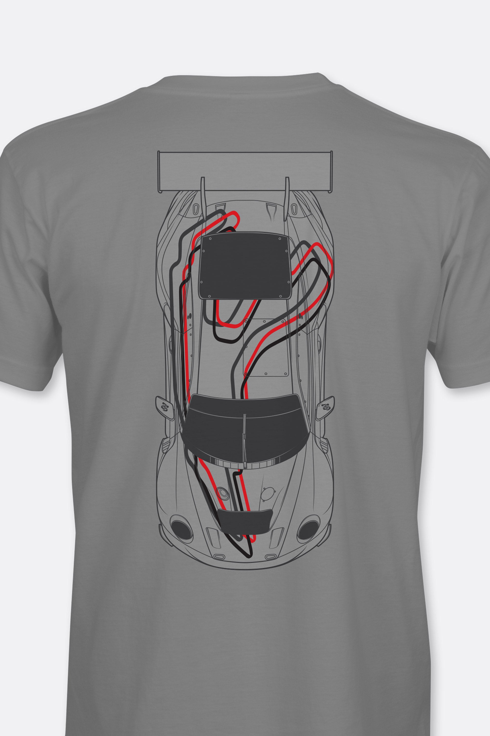 Locked Down Brands Premium Cotton SPA 24 Hour T-Shirt in Collaboration with Earl Bamber Motorsport - Granite