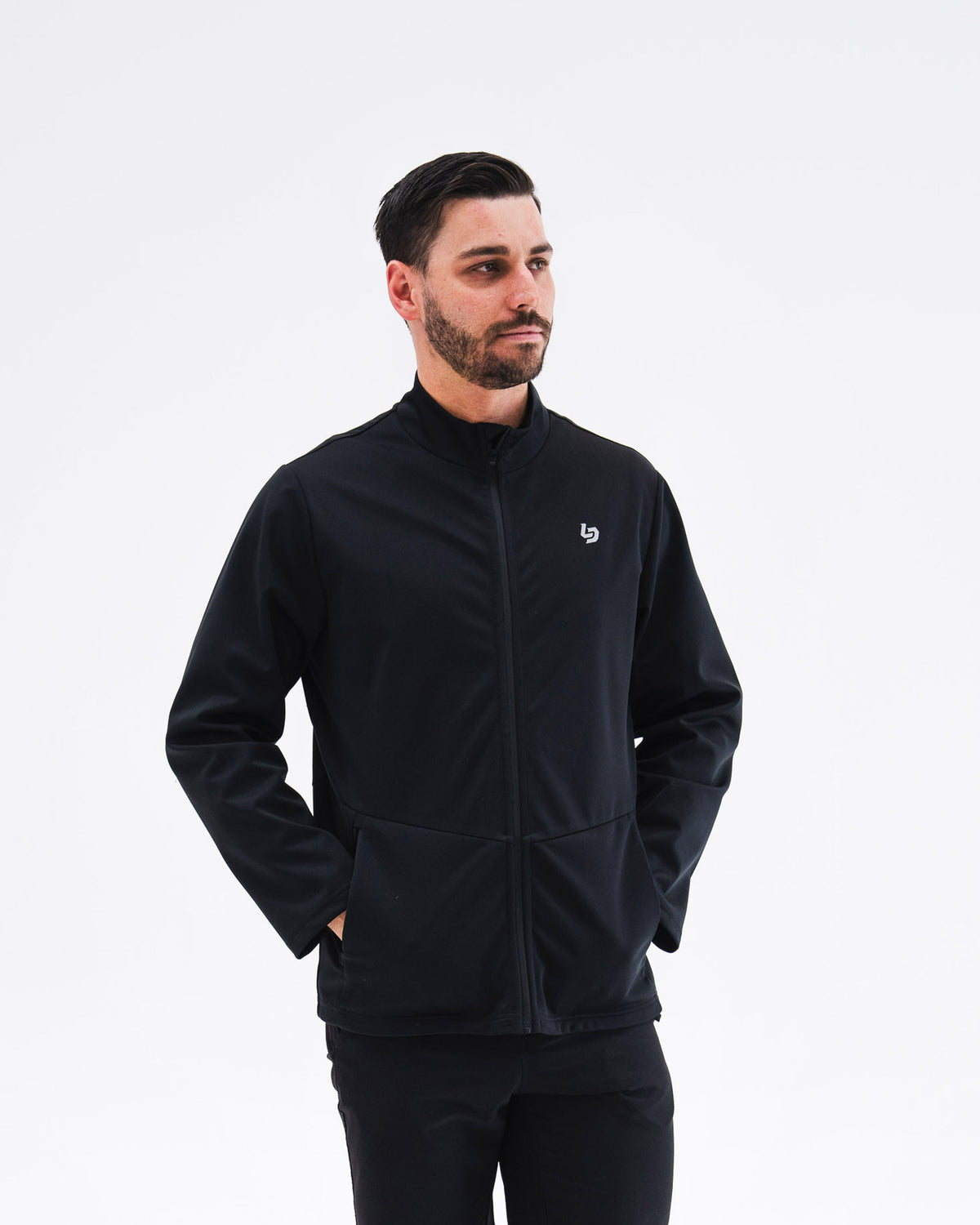 Locked Down Brands Premium Slick Softshell Jacket - Black