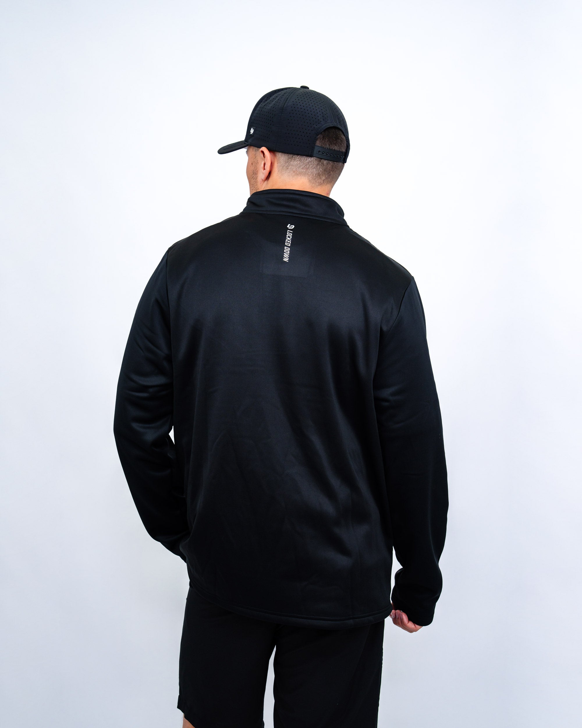Locked Down Brands Premium Sprint 1/4 Zip Pullover - Black