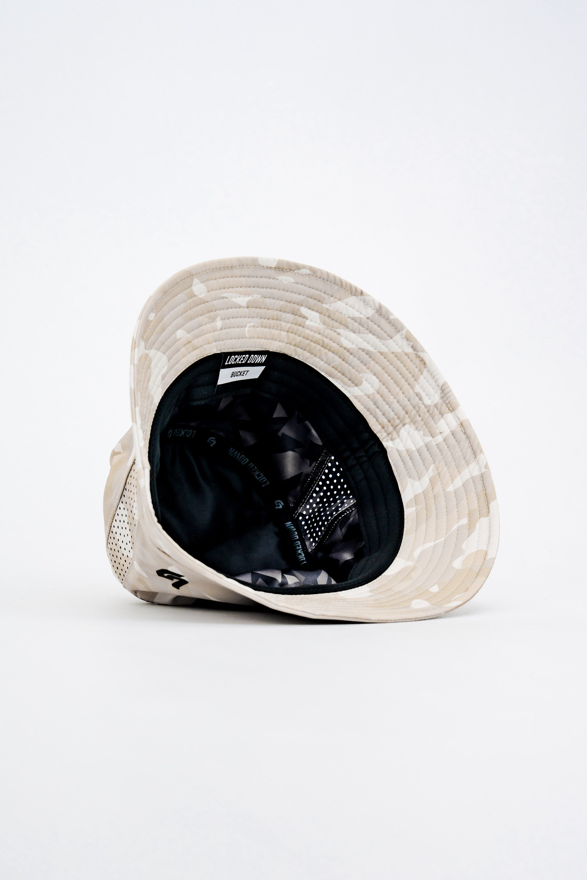 Locked Down Brands Premium Water Resistant Stamp BUCKET Hat - Desert Camo