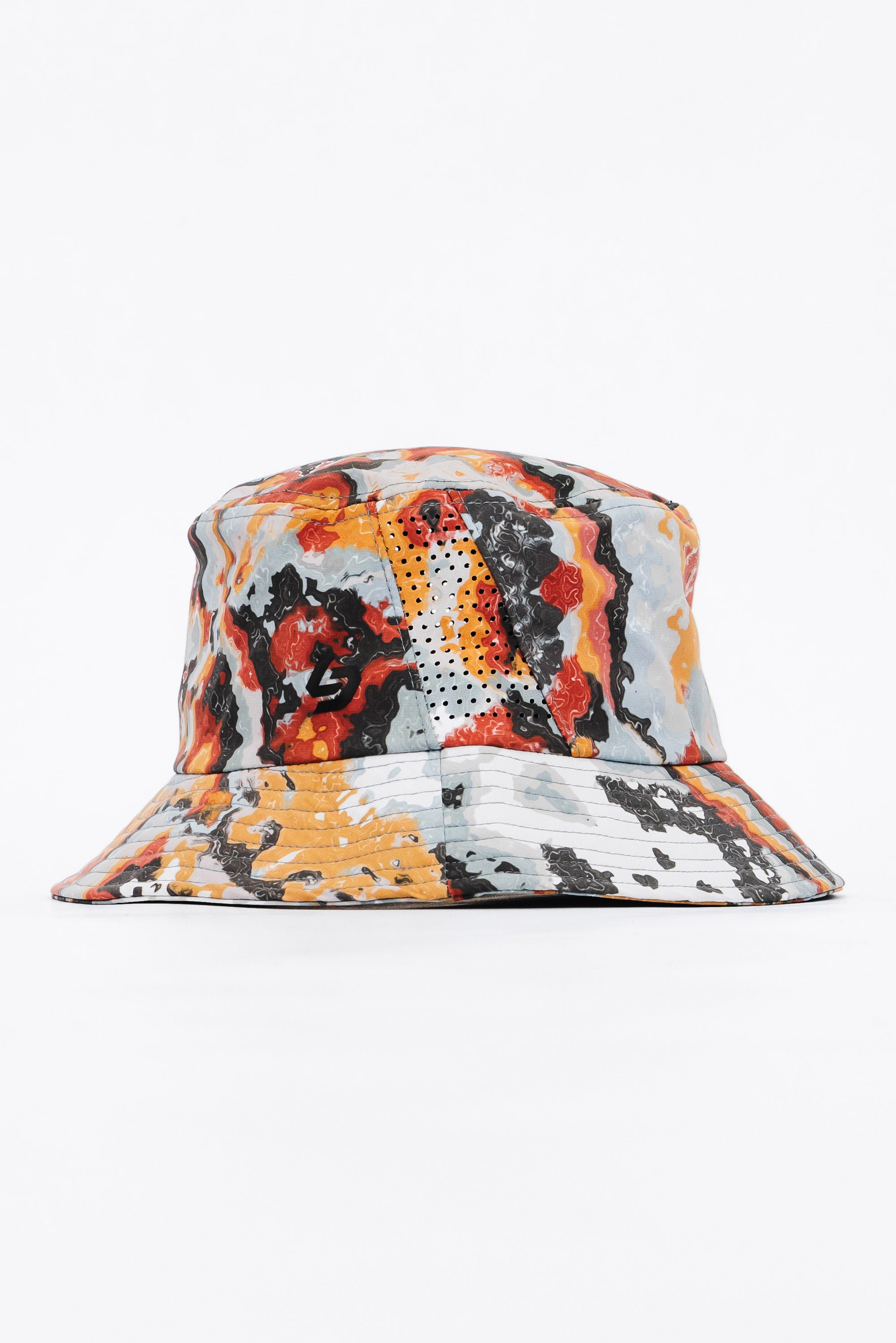 Locked Down Brands Premium Water Resistant LD LIMITED Stamp Bucket Hat With Laser Holes - Marble