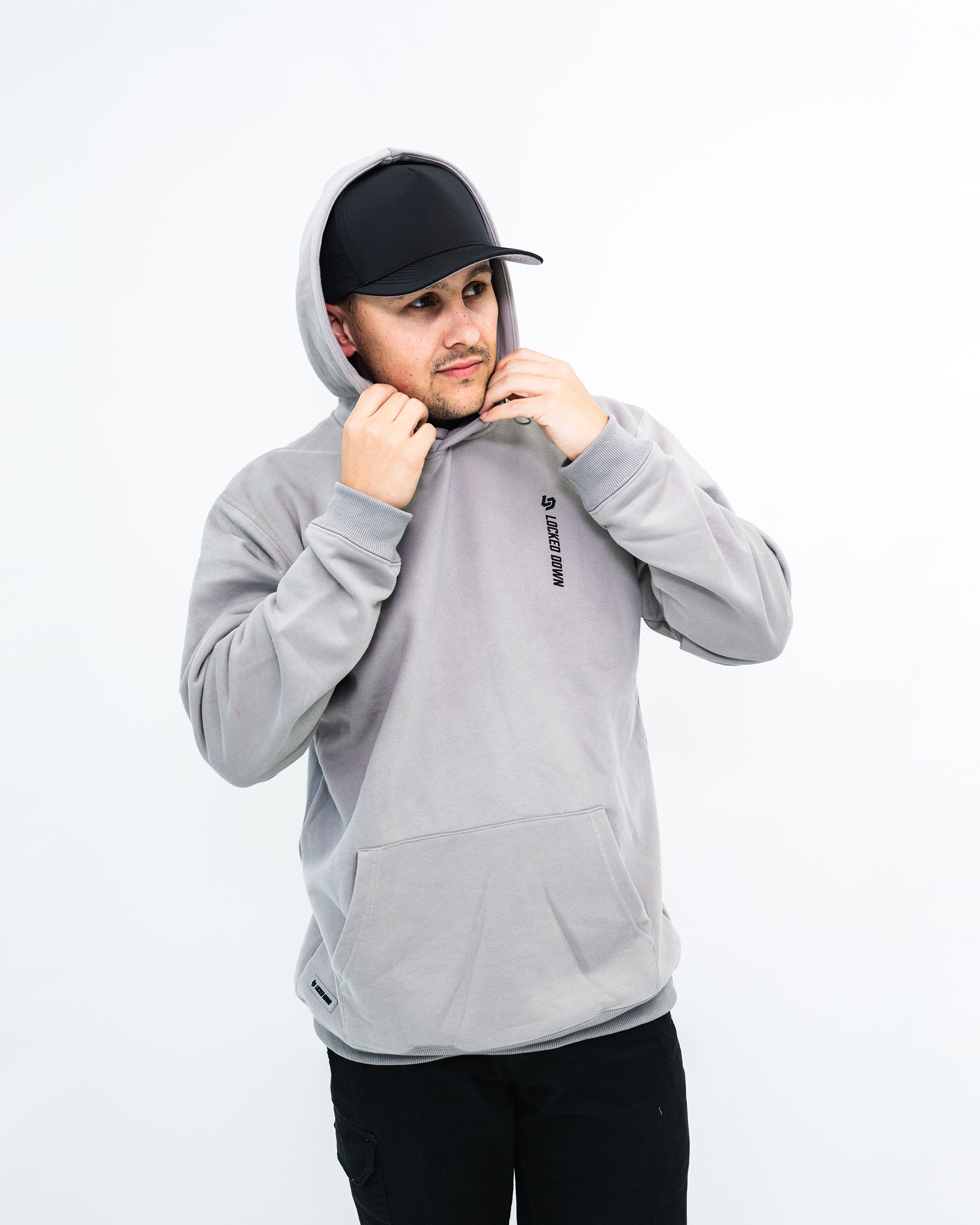 Locked Down Brands Premium Stamp Hoodie - Graphite