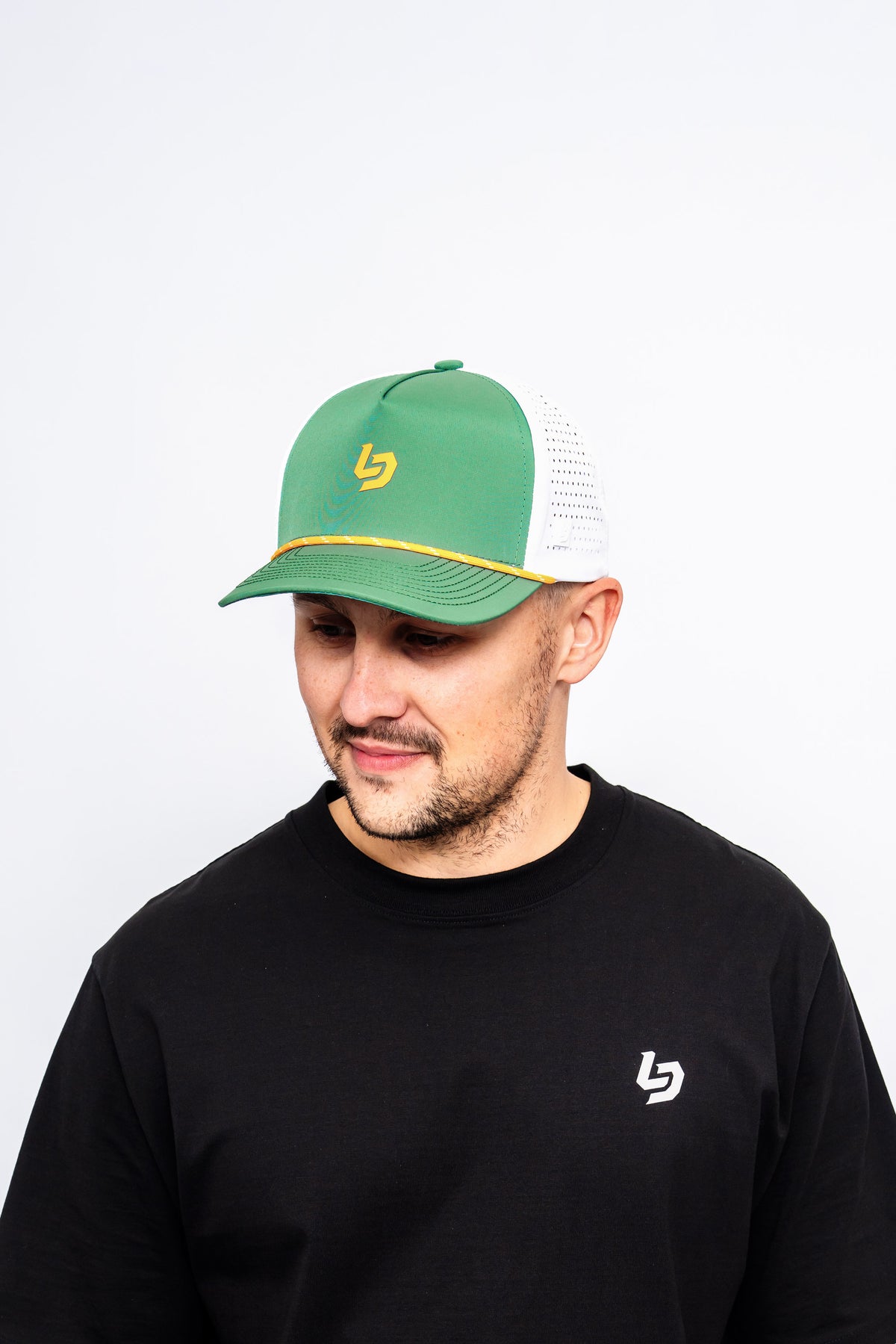 Locked Down Brands Premium Water Resistant ICON Stamp Snapback - Green/Gold