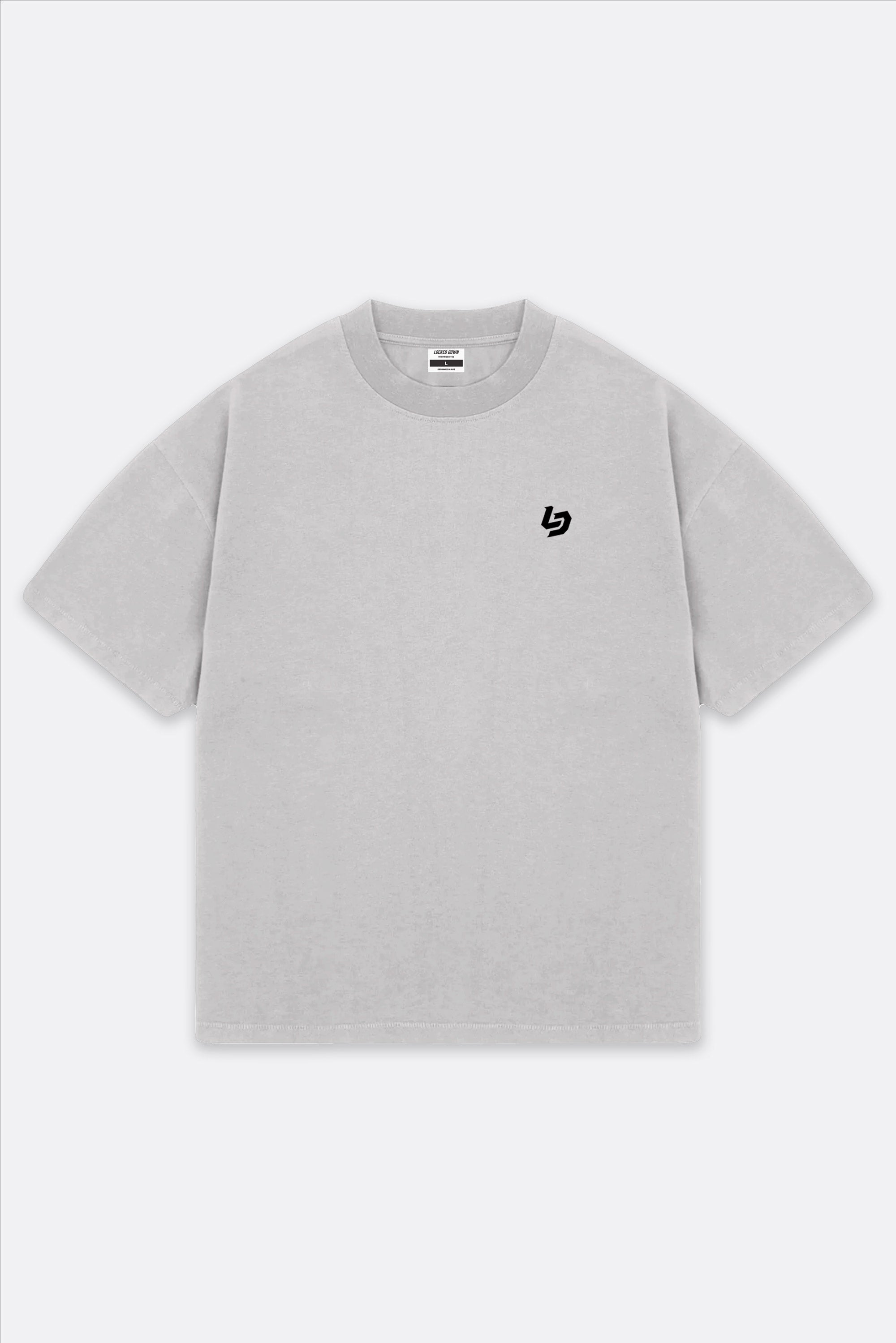 Locked Down Brands Premium Oversized Stamp Tee - Ash Grey