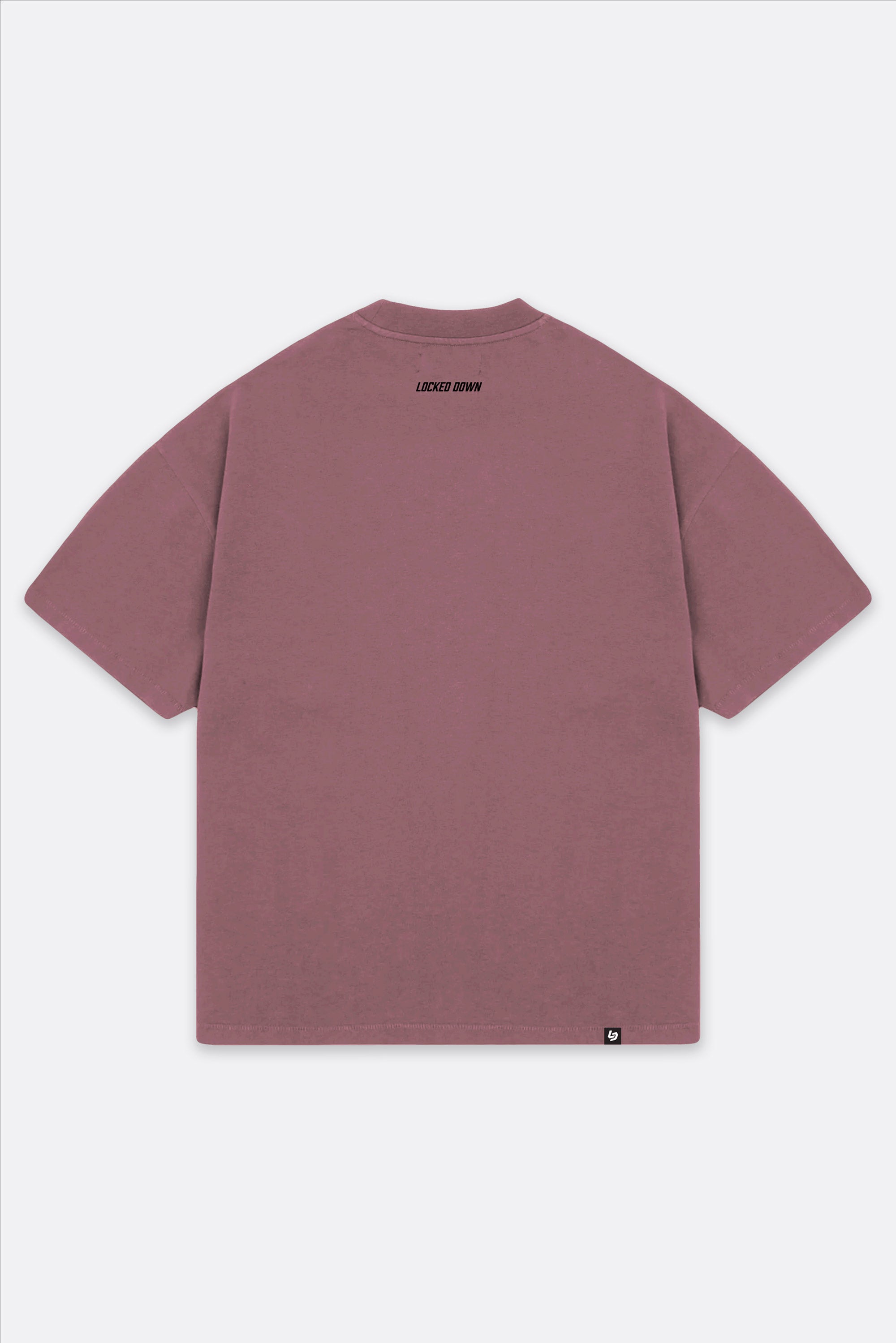 Locked Down Brands Premium Oversized Stamp Tee - Faded Wine