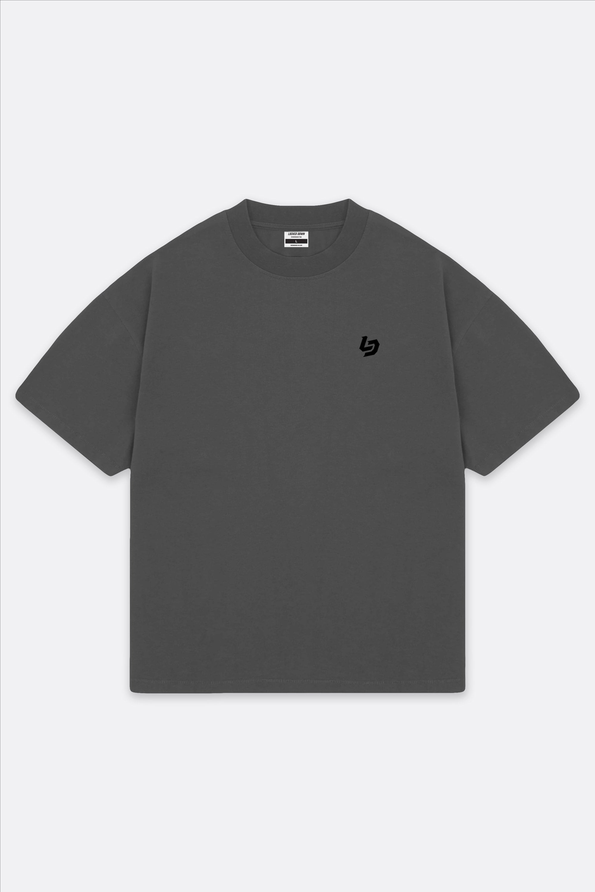 Locked Down Brands Premium Oversized Stamp Tee - Graphite