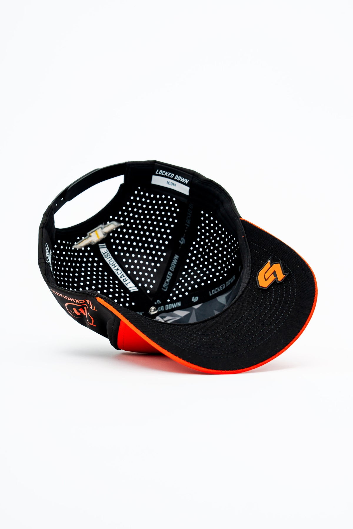 Locked Down Brands Premium Water Resistant ICON Snapback in Collaboration with Kubota and Trackhouse Racing in NASCAR