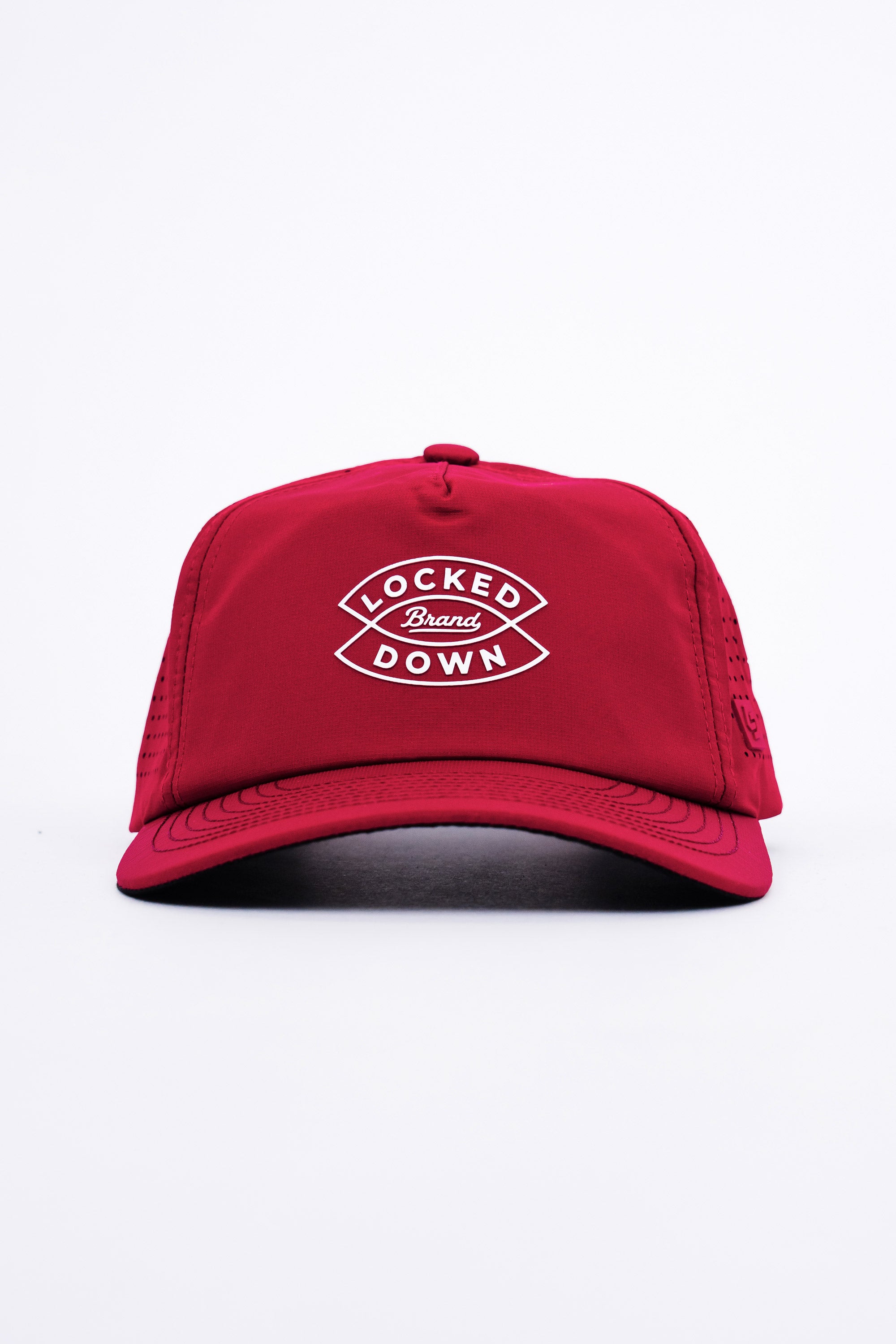 Locked Down Brands Premium Water Resistant TRAIL Arrow Snapback - Cherry