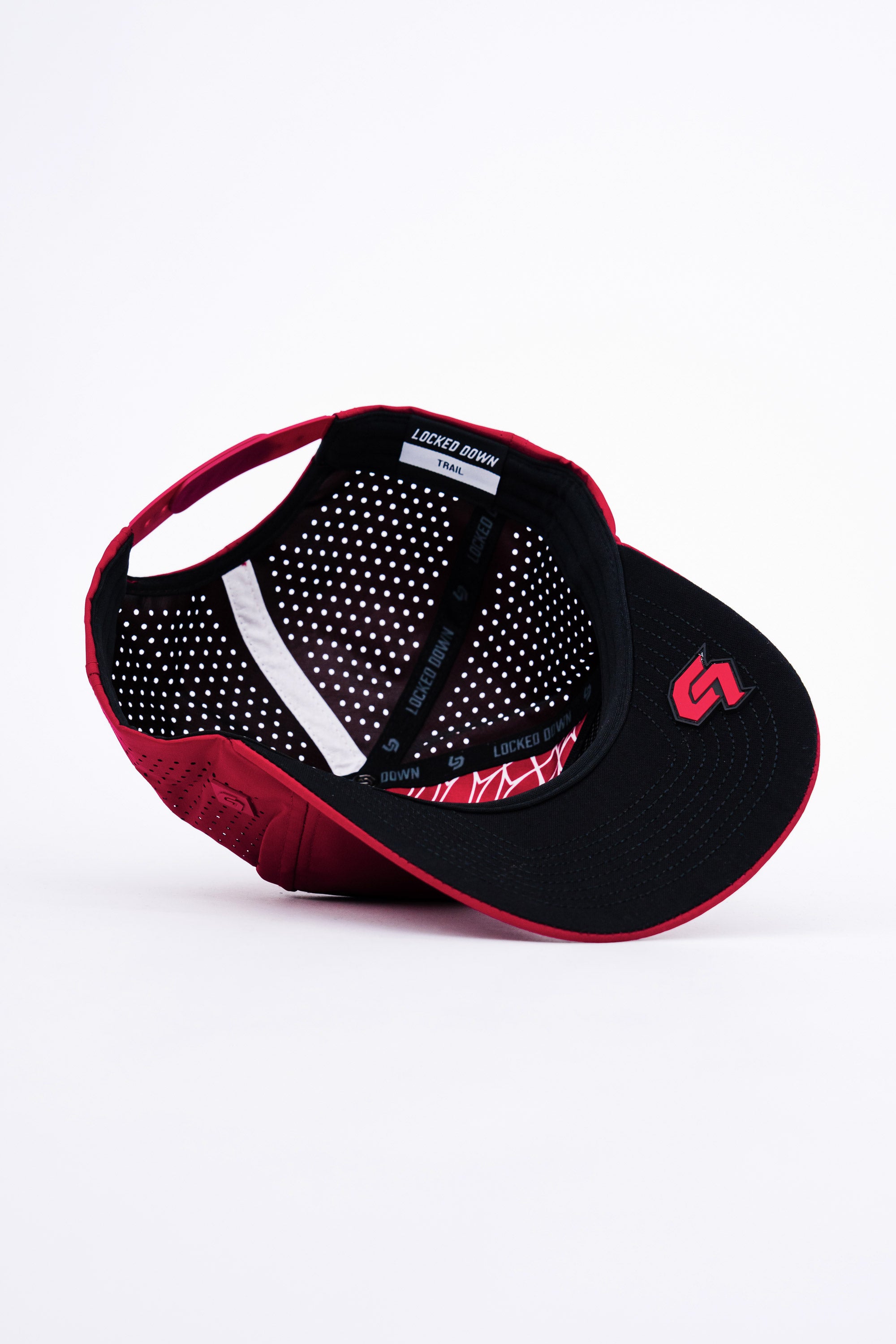 Locked Down Brands Premium Water Resistant TRAIL Arrow Snapback - Cherry