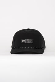 Locked Down Brands Premium Water Resistant TRAIL Block Snapback - Blackout | Front View