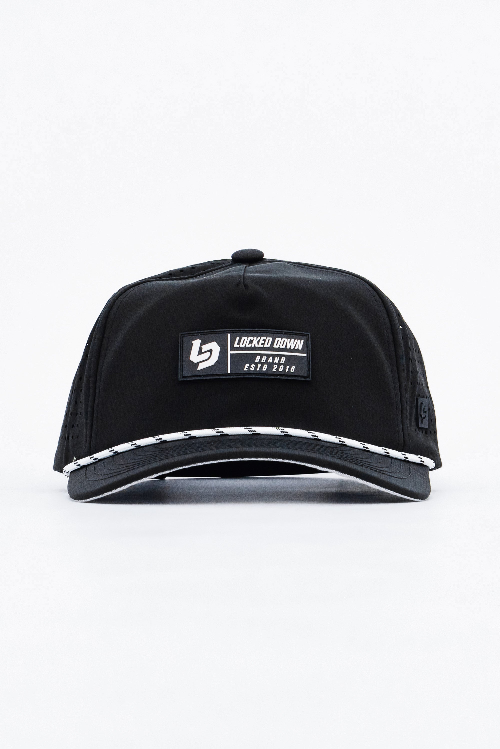 Locked Down Brands Premium Water Resistant TRAIL Block Snapback - Black