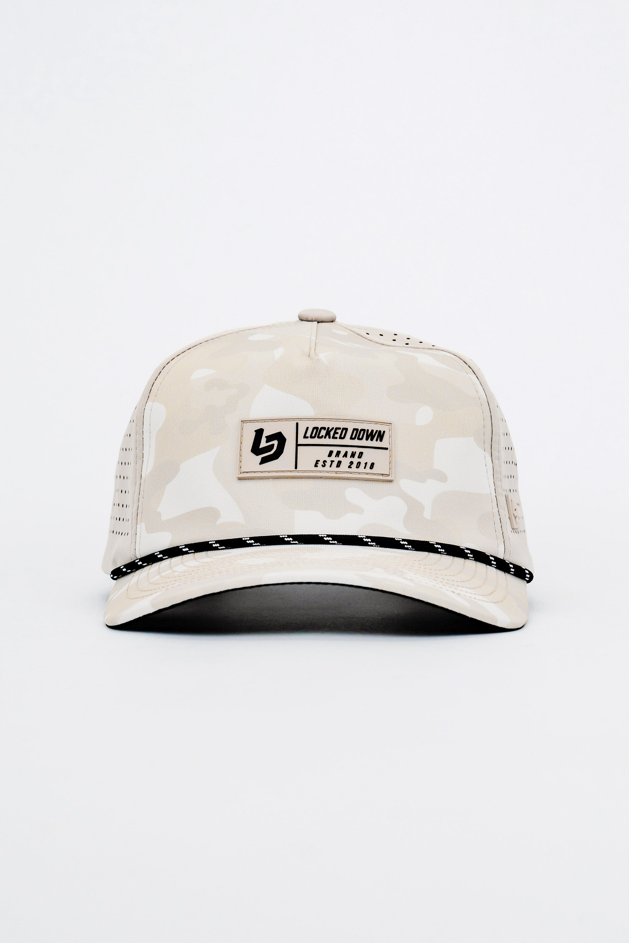 Locked Down Brands Premium Water Resistant TRAIL Block Snapback - Desert Camo
