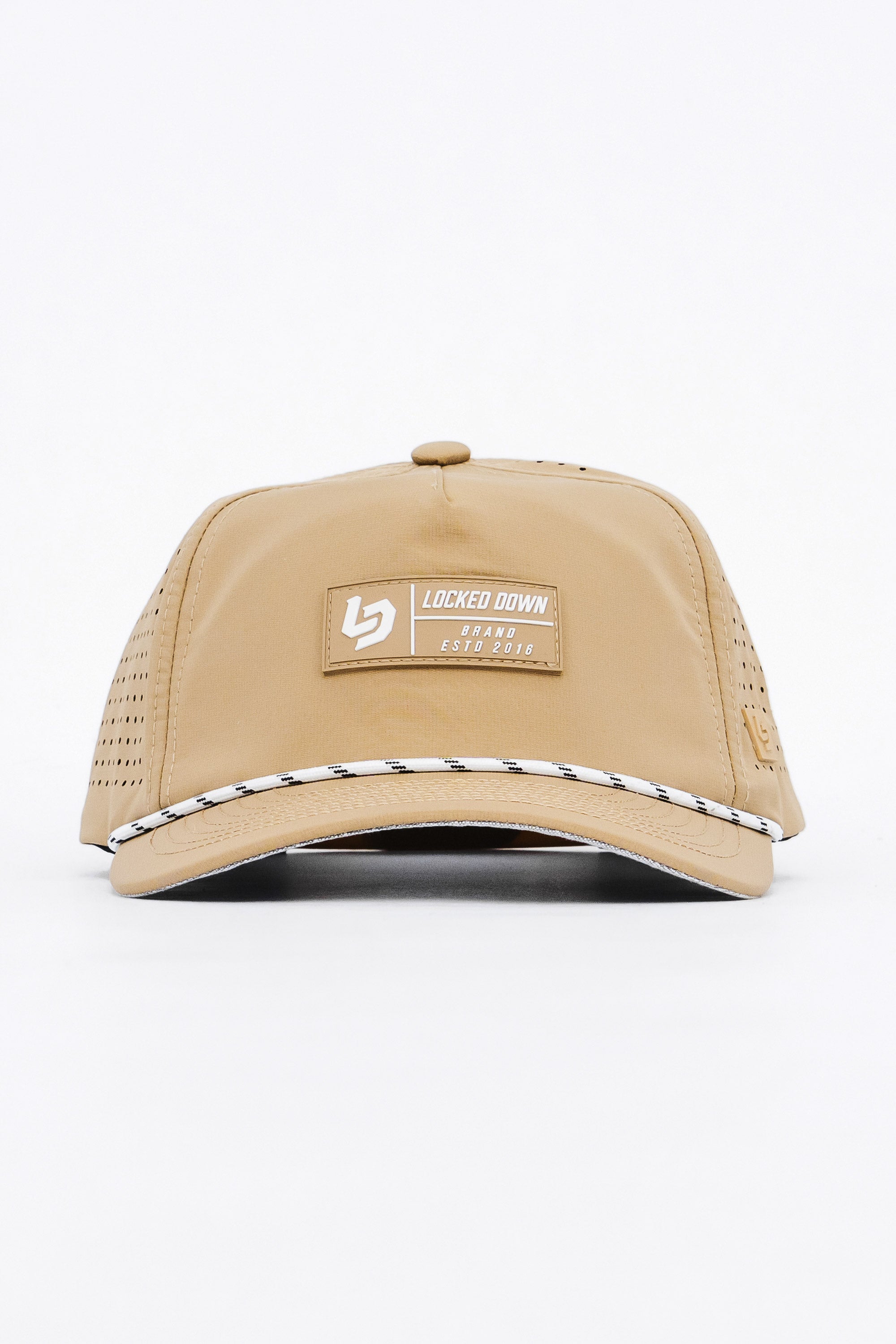 Locked Down Brands Premium Water Resistant TRAIL Block Snapback - Dune 