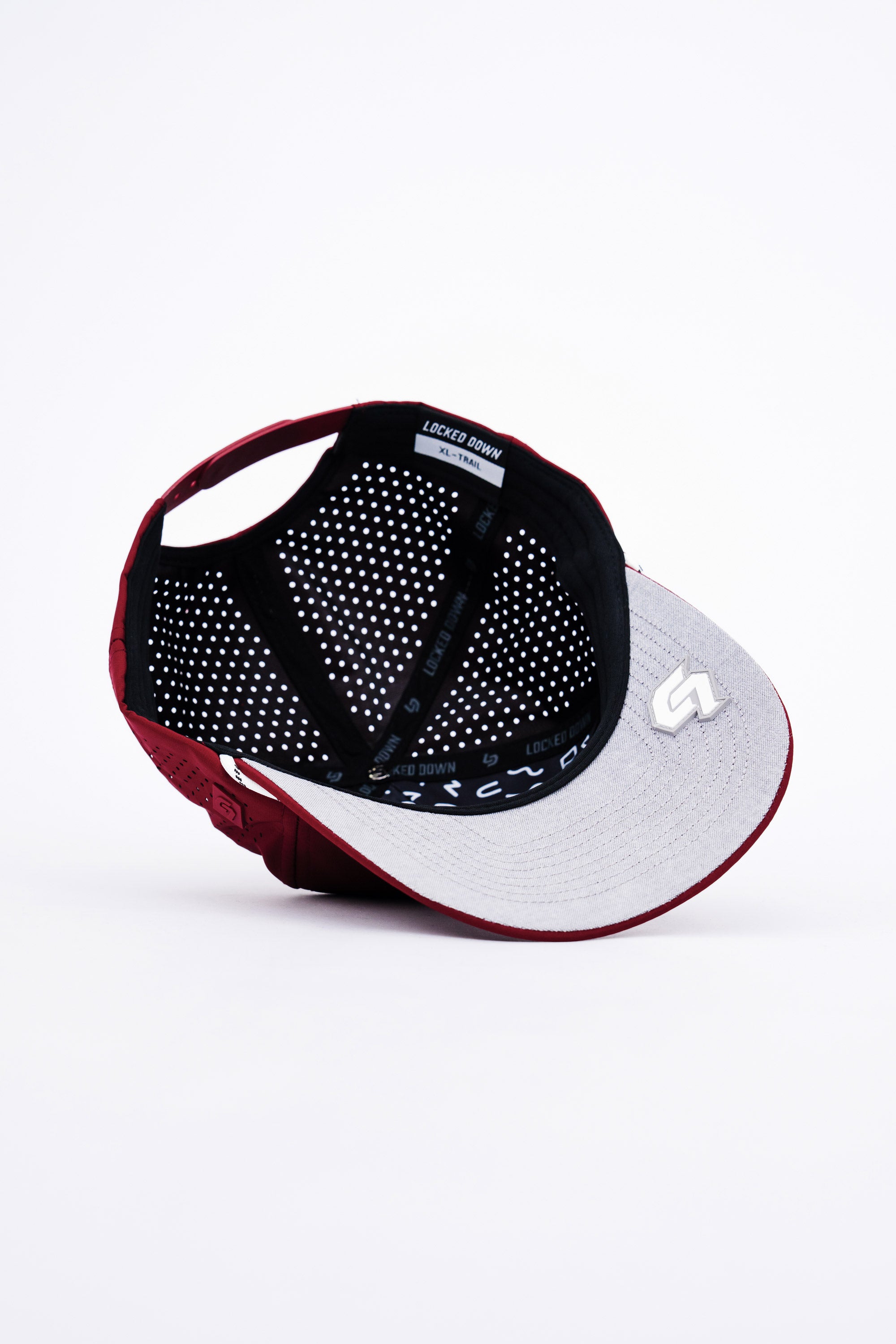 Locked Down Brands Premium Water Resistant TRAIL Block Snapback - Maroon