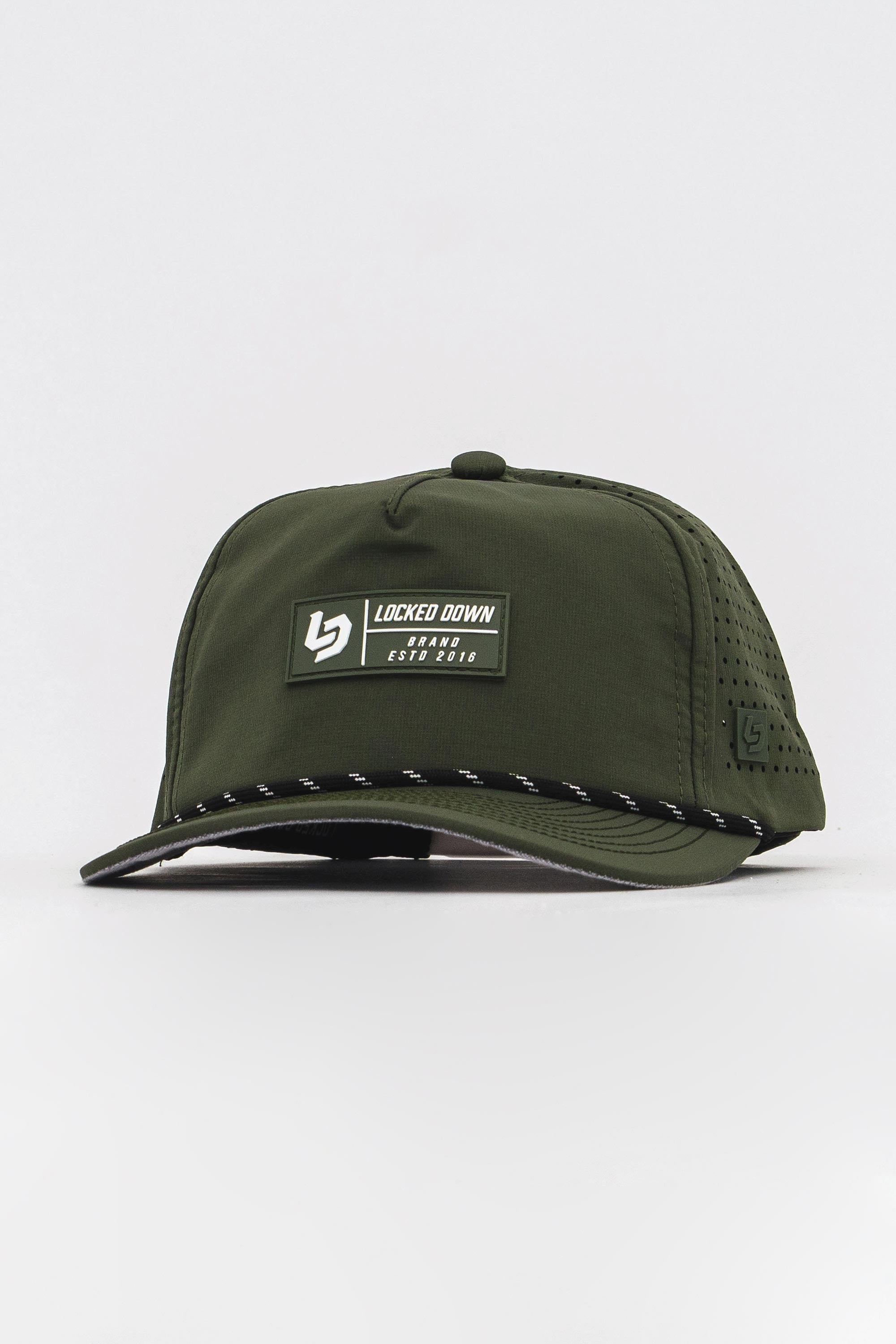 Locked Down Brands Premium Water Resistant TRAIL Block Snapback - Olive