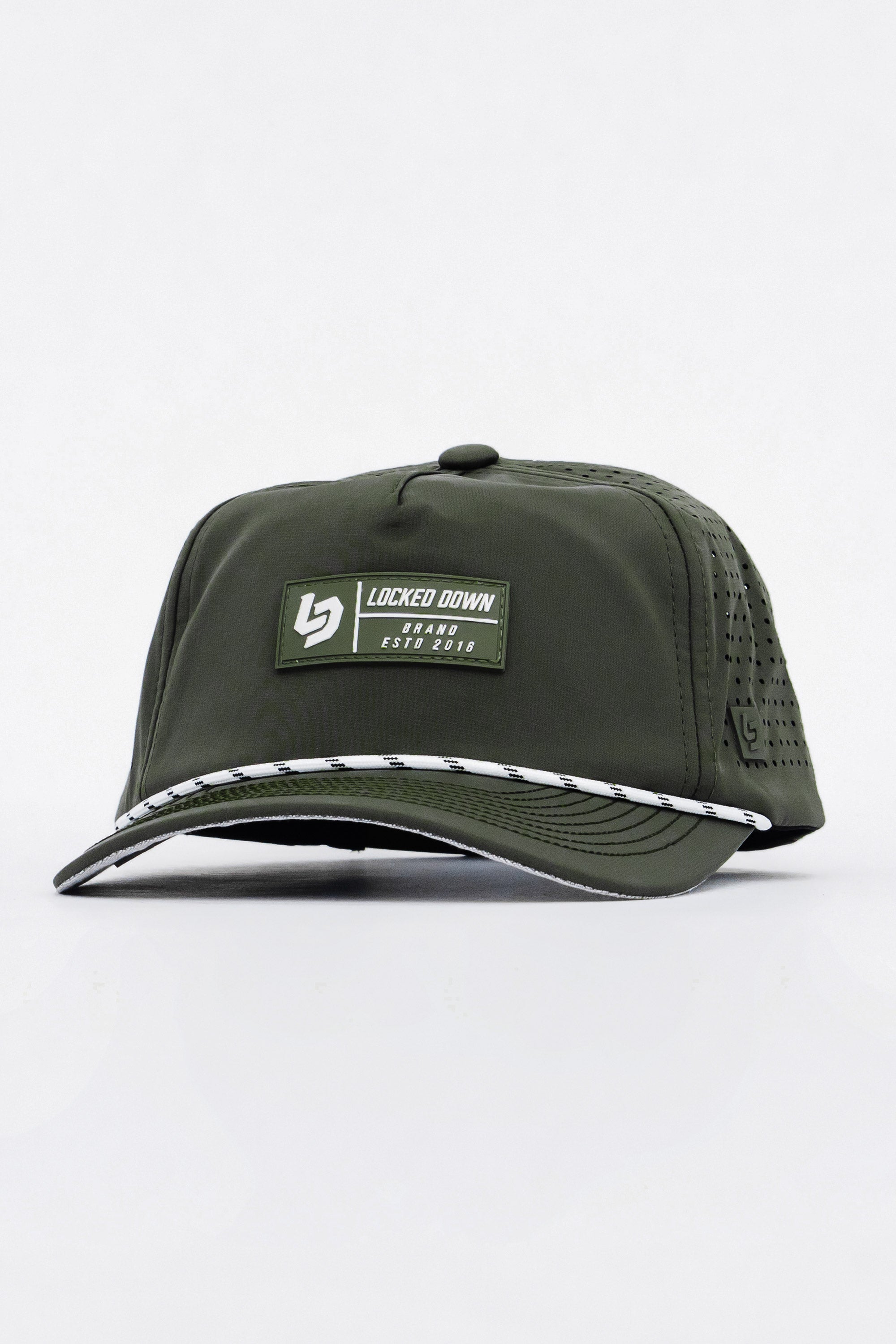 Locked Down Brands Premium Water Resistant TRAIL Block Snapback - Olive