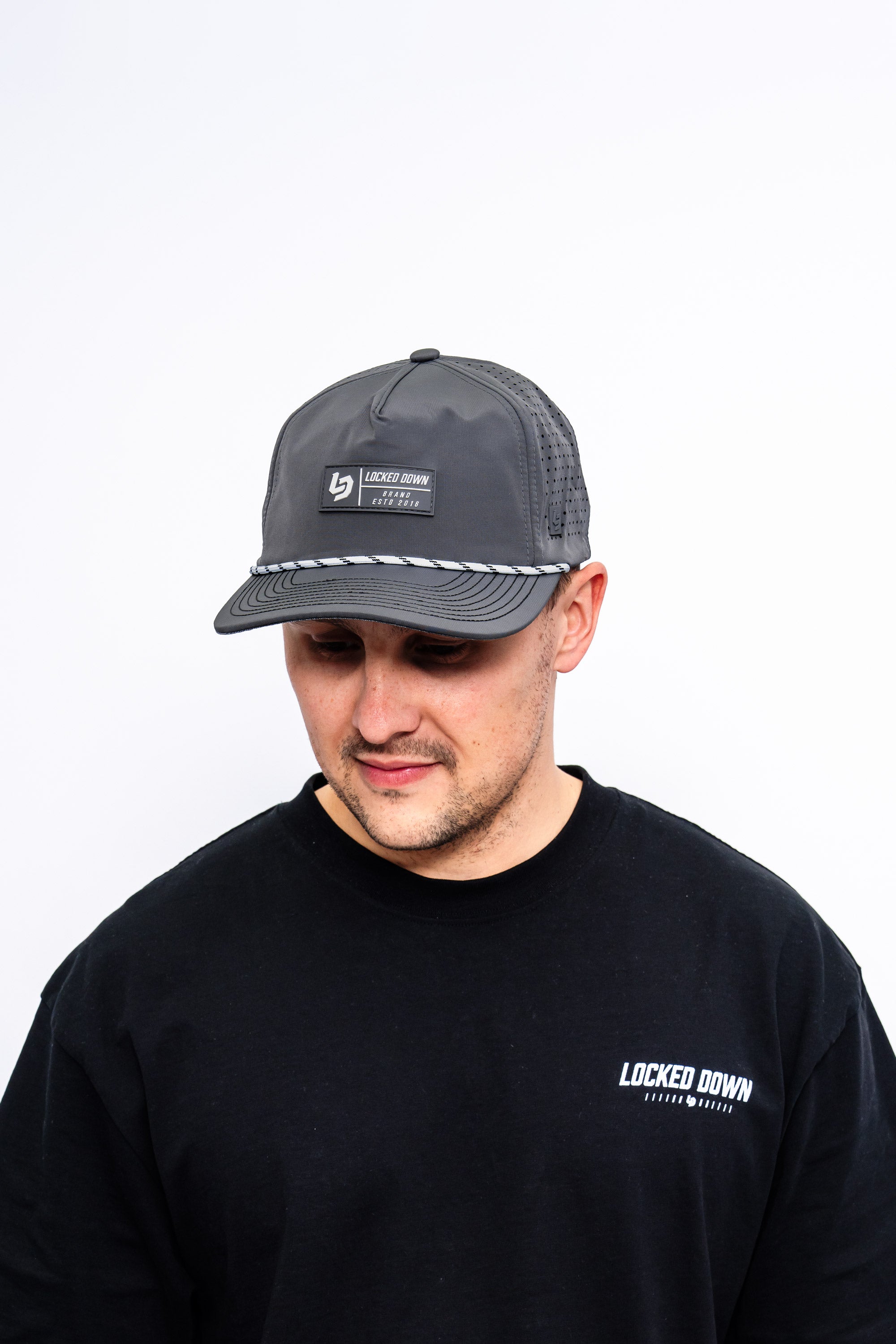 Locked Down Brands Premium Water Resistant TRAIL Block Snapback - Graphite