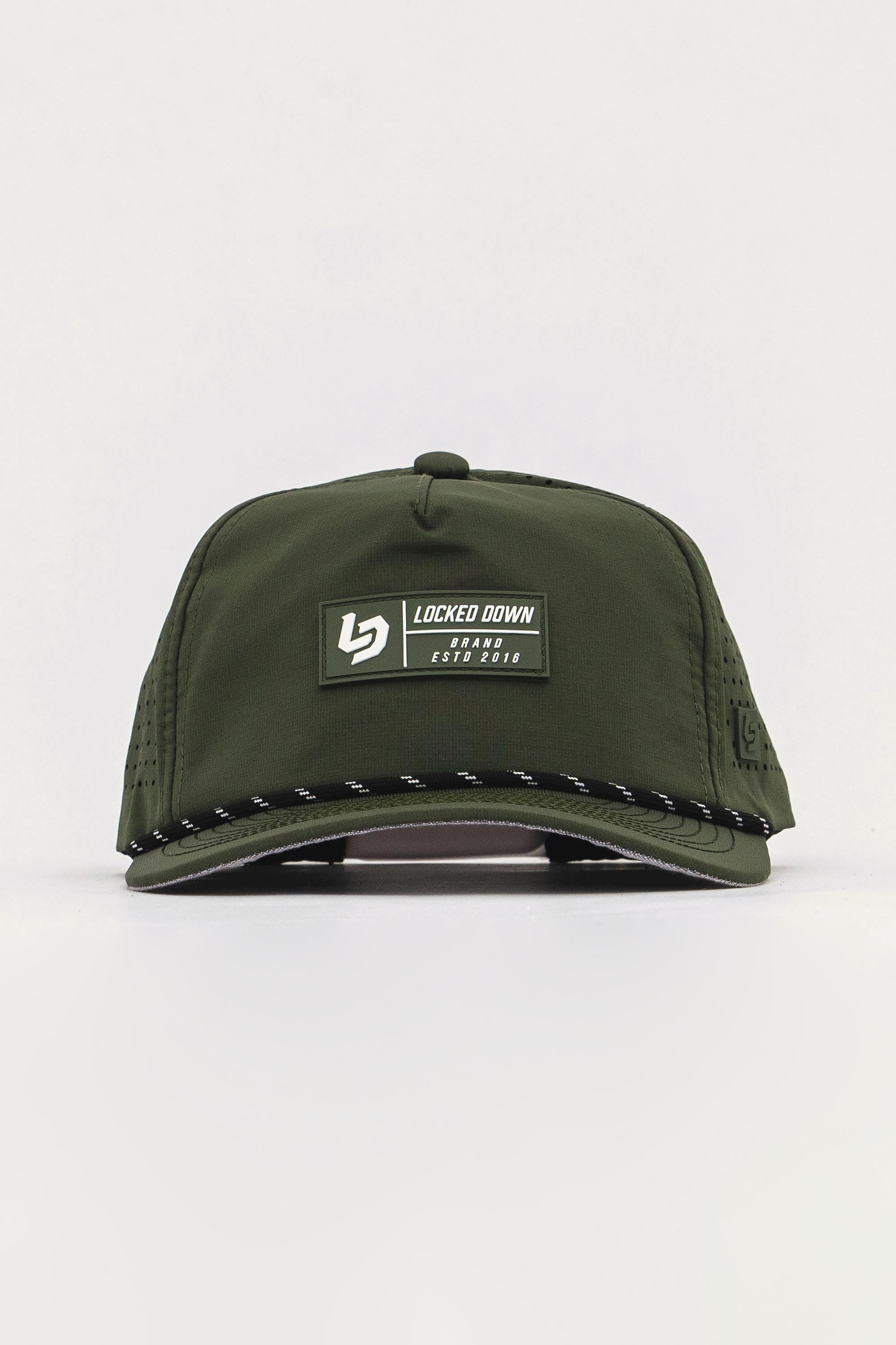 Locked Down Brands Premium Water Resistant TRAIL Block Snapback - Olive