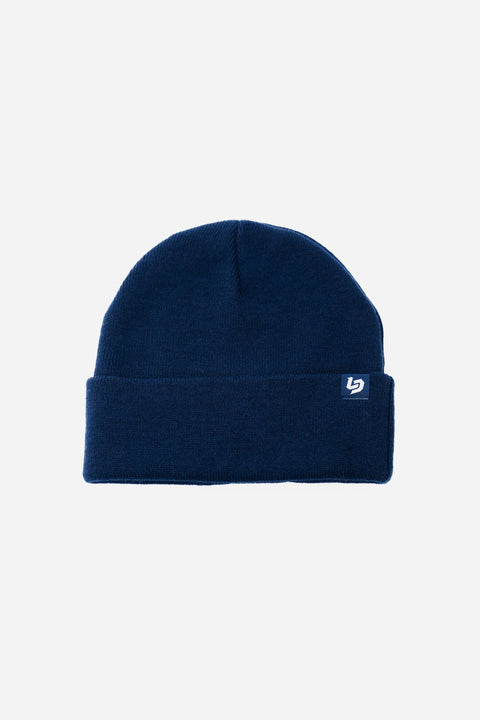 Locked Down Brands Cuff Tag Beanie - Navy | Front View