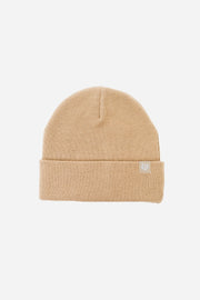 Locked Down Brands Cuff Tag Beanie - Dune | Front View