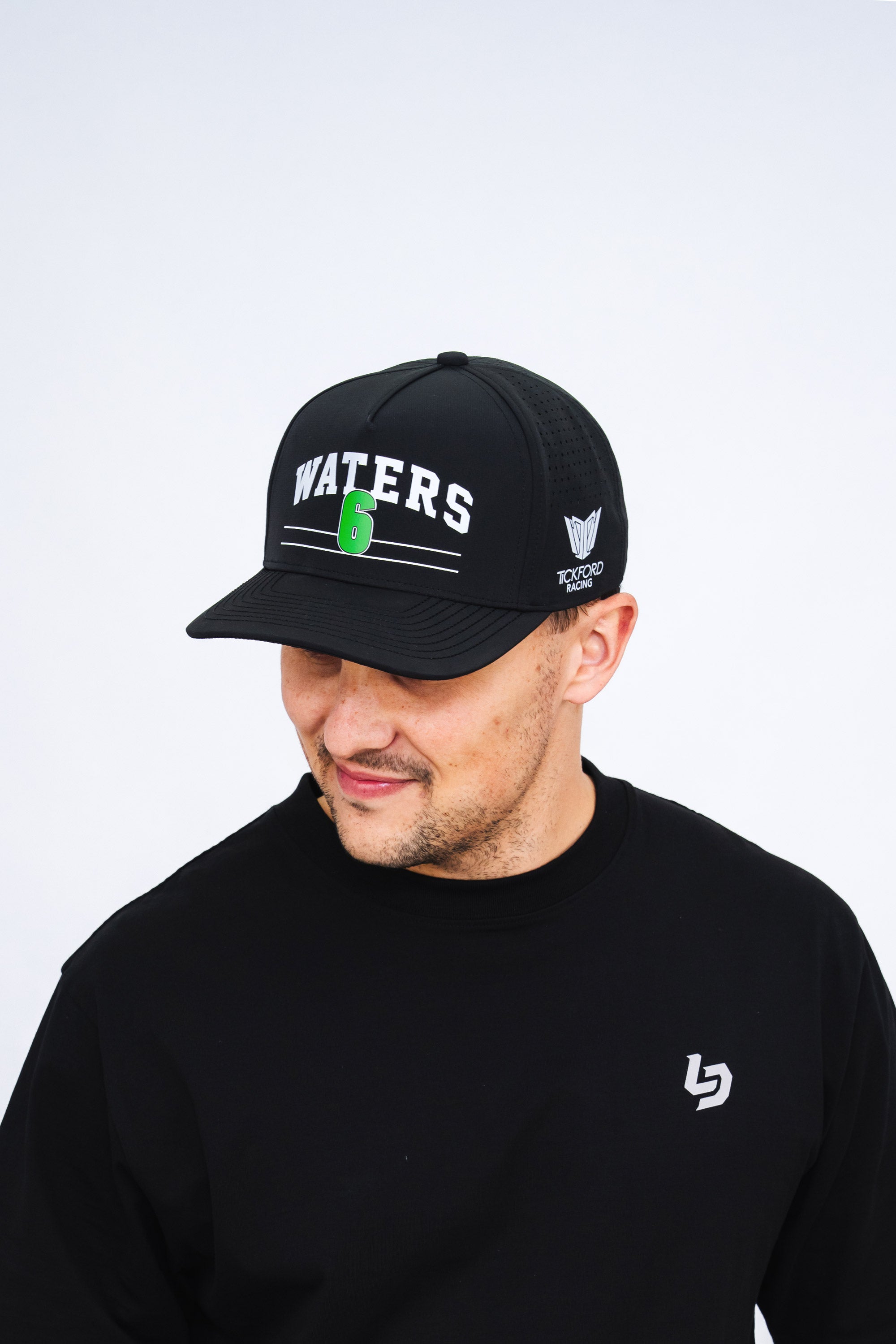 Locked Down Brands Premium Water Resistant ICON Snapback in Collaboration with Tickford Racing and Cam Waters for the 2026 Supercars Championship